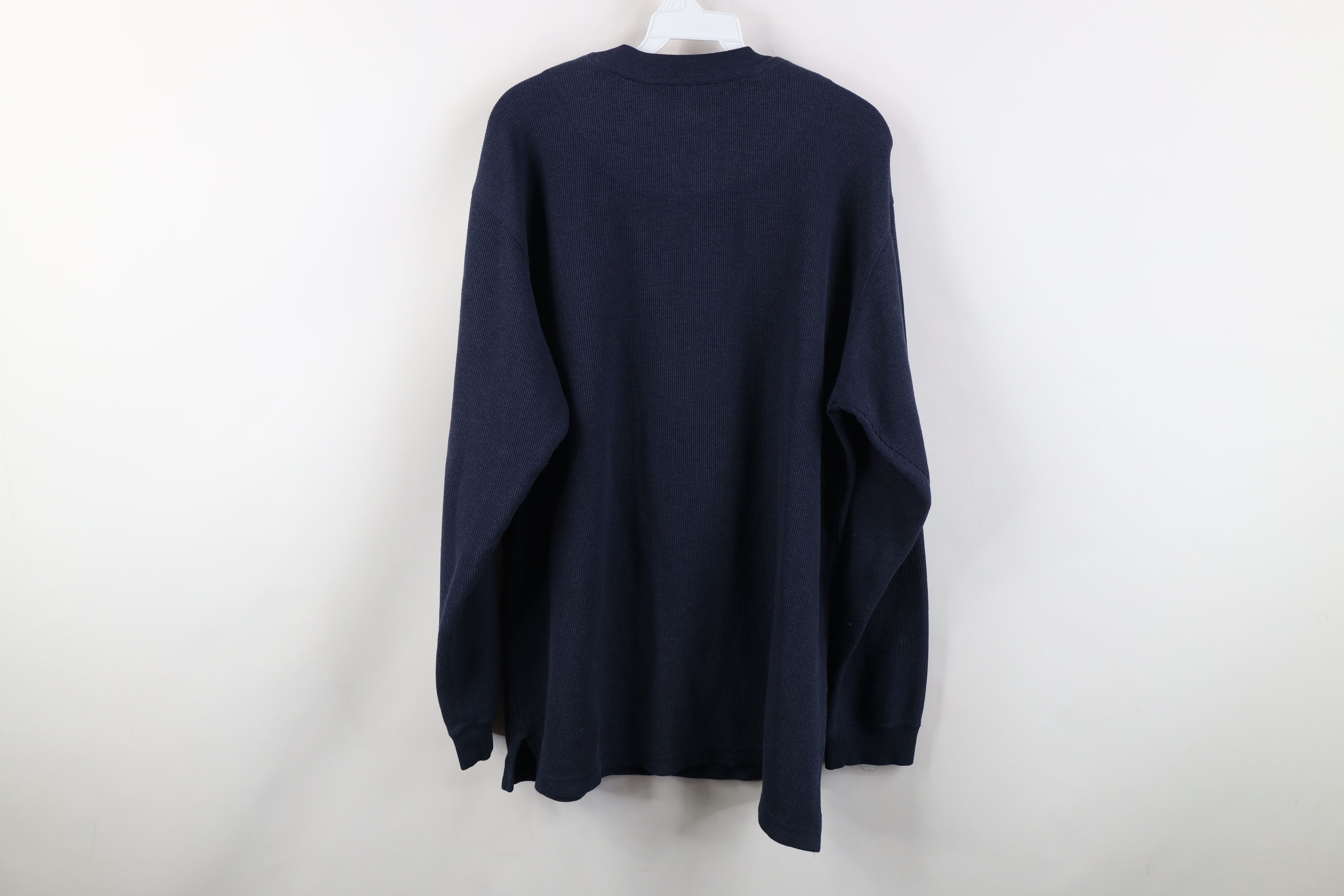 Vintage Vintage 90s Streetwear Thermal Ribbed Knit Henley T-Shirt Size US L / EU 52-54 / 3 - 10 Thumbnail