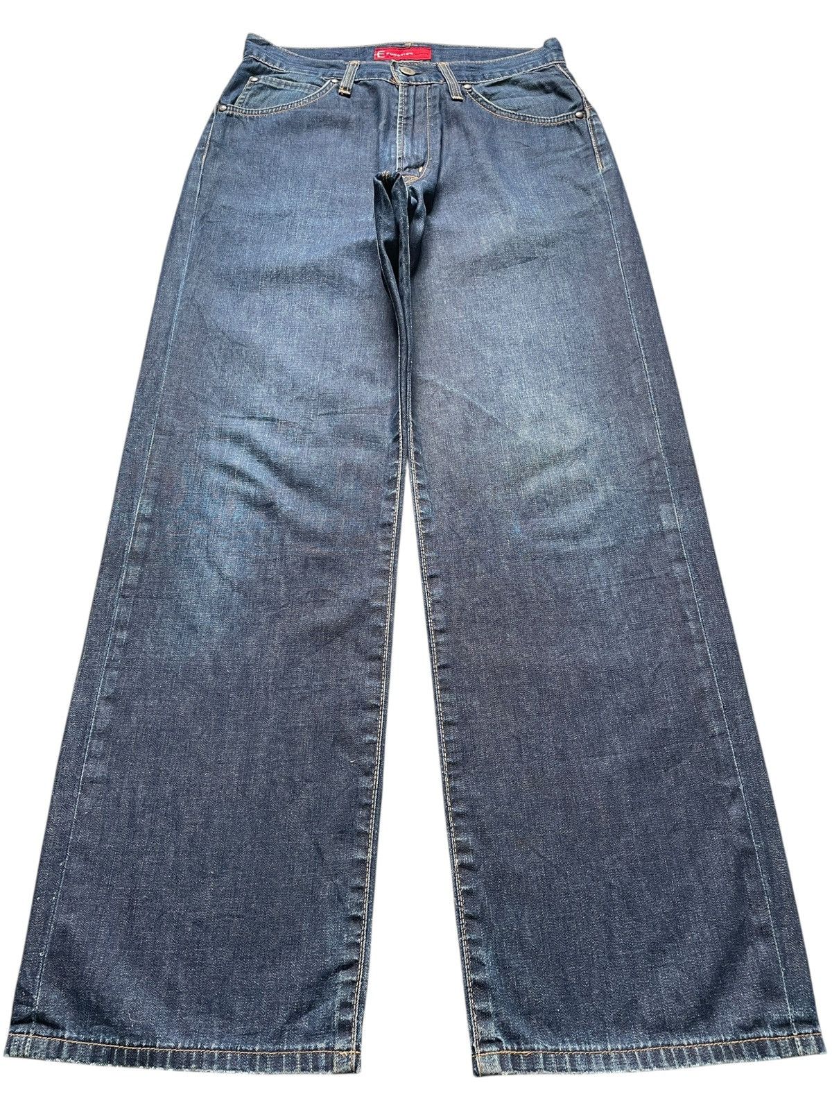 Edwin Vintage Japanese Edwin E Function Blue Wash Loose Baggy Jean Size US 28 / EU 44 - 1 Thumbnail