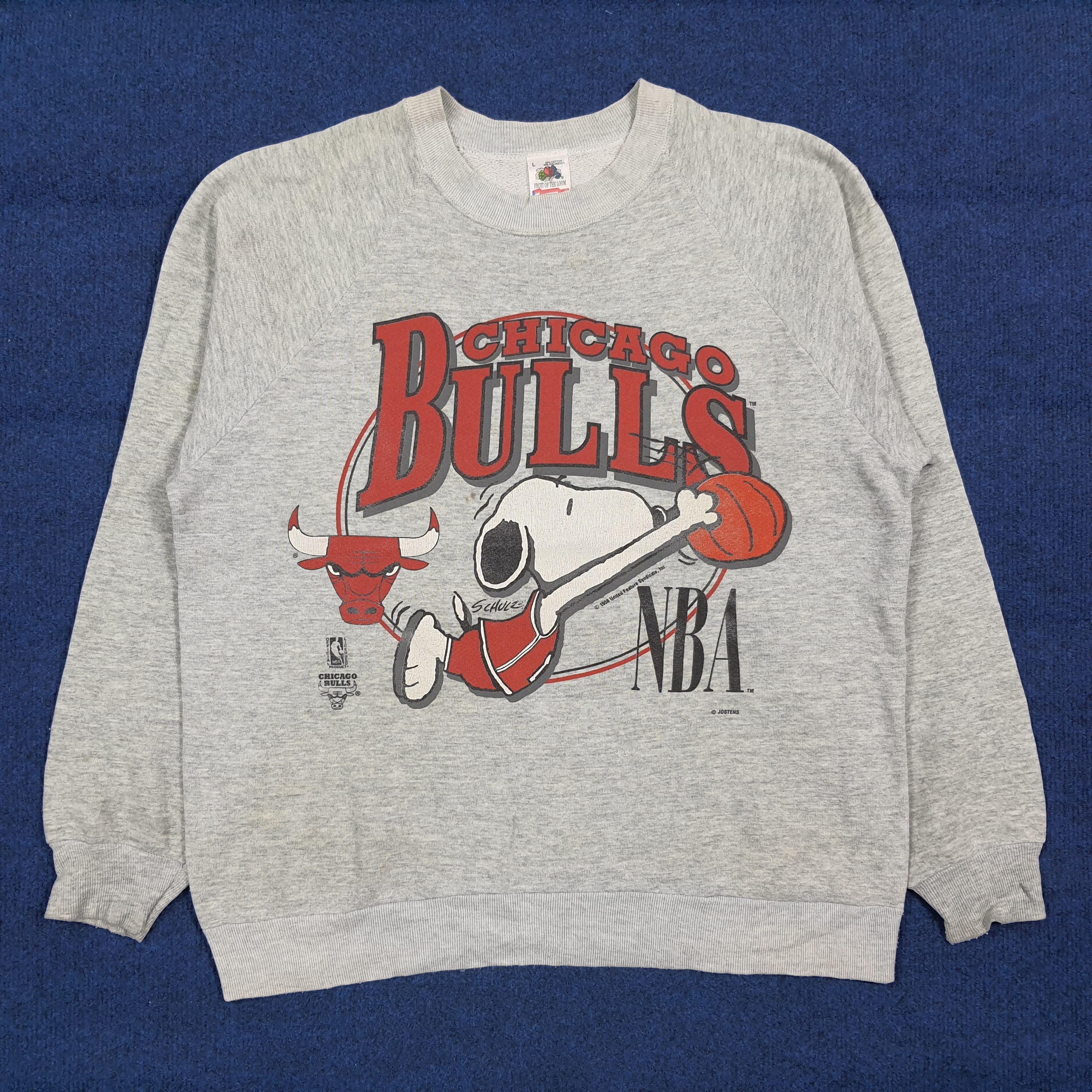 NBA Vintage 90s Chicago Bulls Snoopy Basketball Pullover C292N13 Size US M / EU 48-50 / 2 - 1 Thumbnail