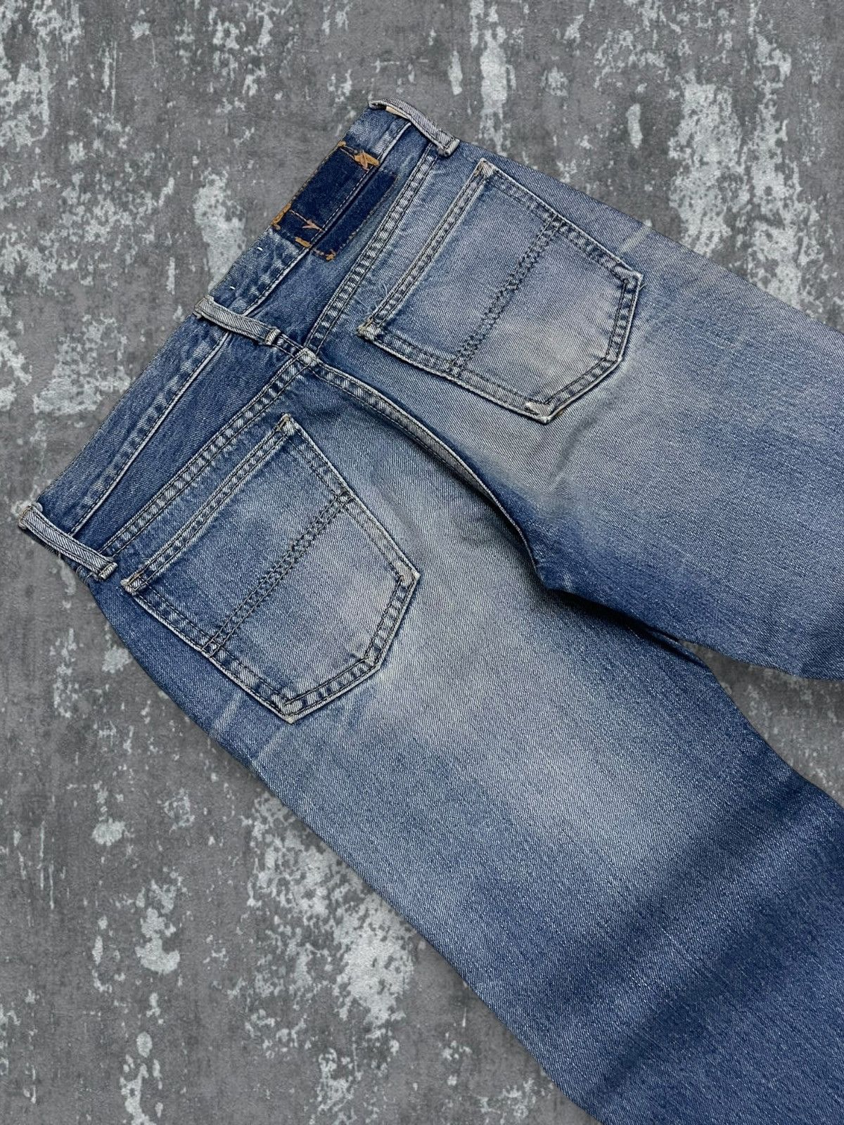 Big John Vintage Designer Big John Talon Zip Flared Distressed Denim Size US 28 / EU 44 - 13 Thumbnail