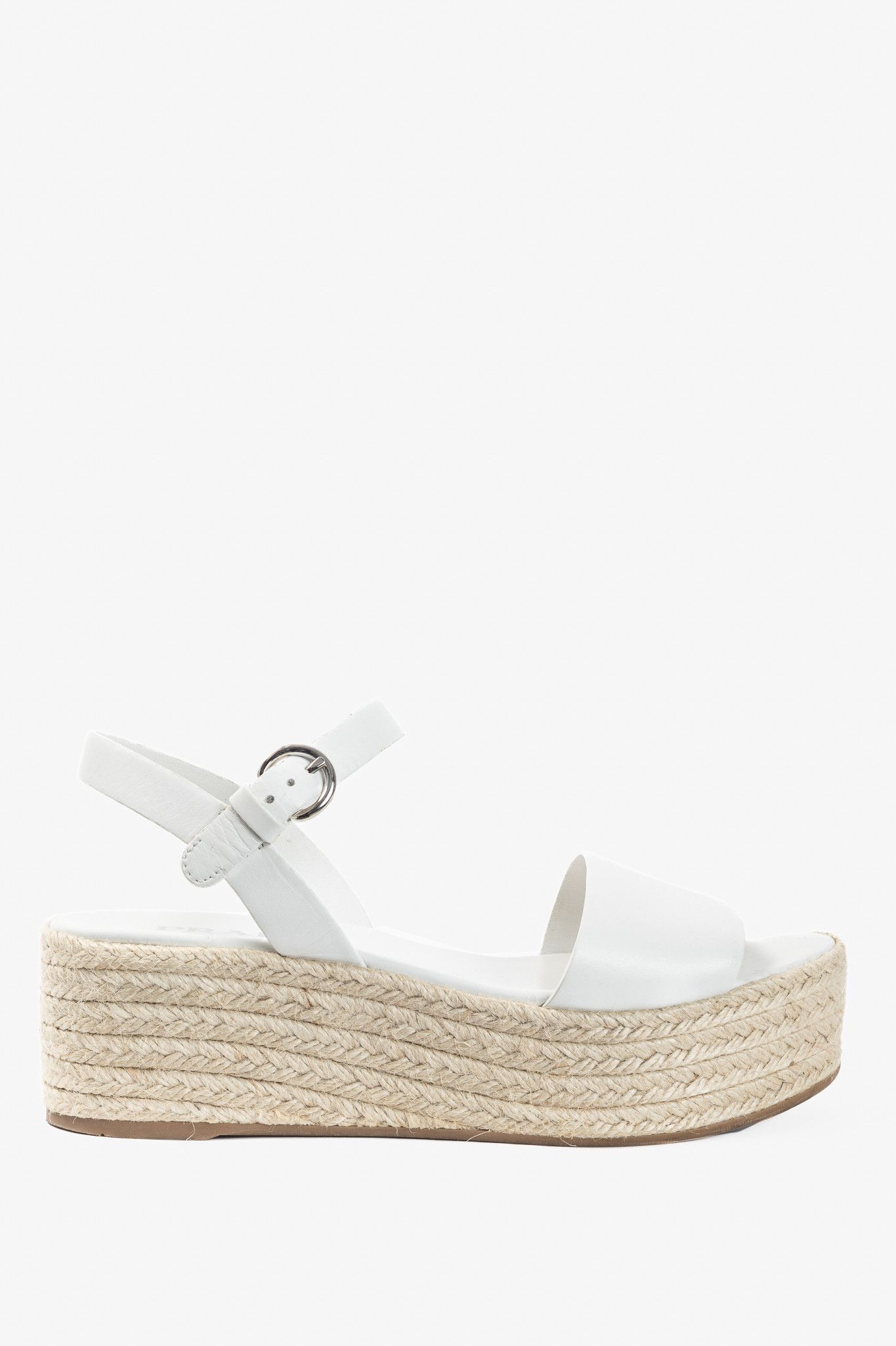 Prada Prada Vitello Montana Leather Espadrille Wedge Sandals Size US 9 / IT 39 - 1 Thumbnail