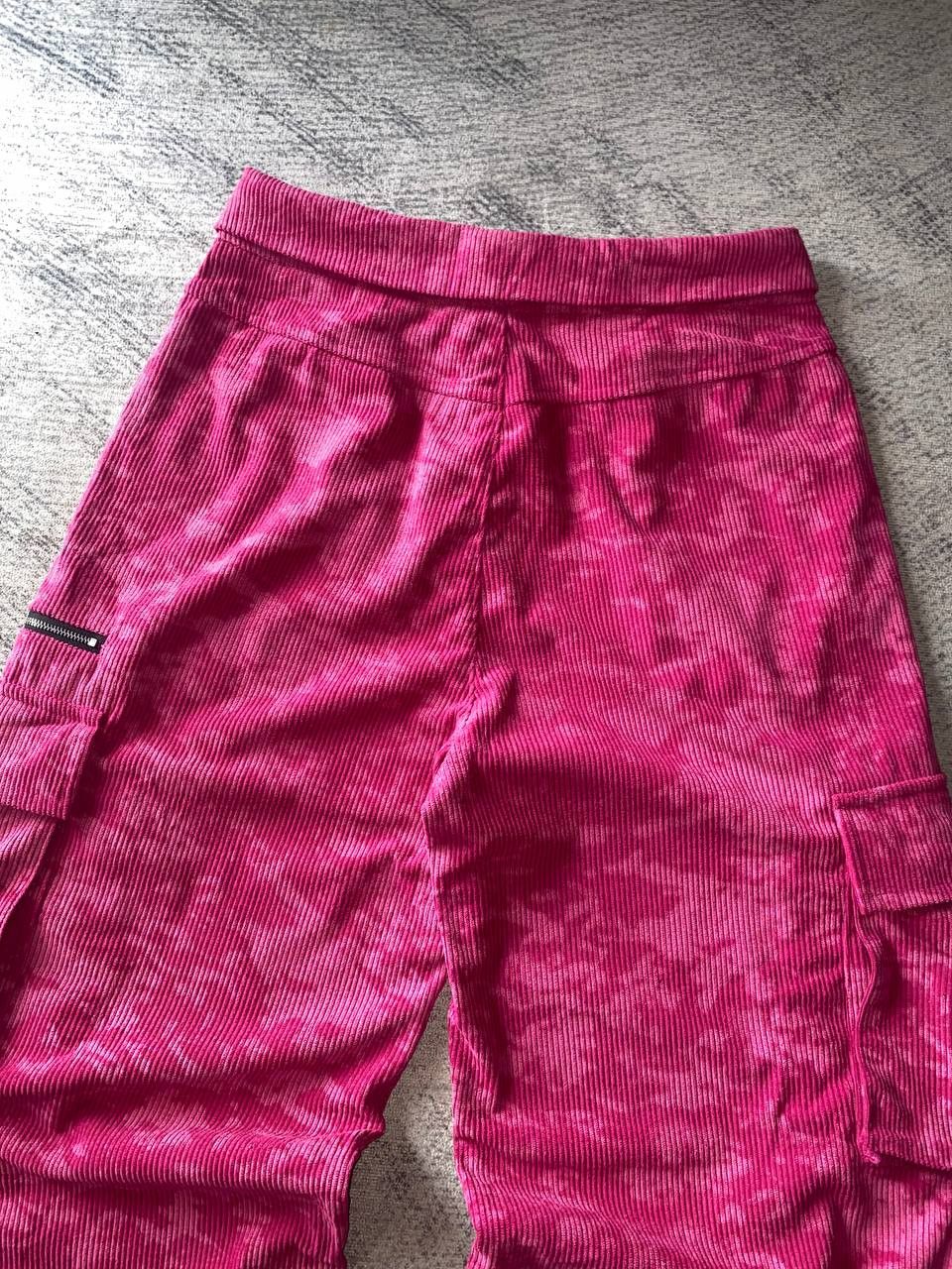 Other 🔥RARE Hot Pink Harajuku Corduroy Wide Leg Cargo Pants🔥 Size US 28 / EU 44 - 6 Thumbnail