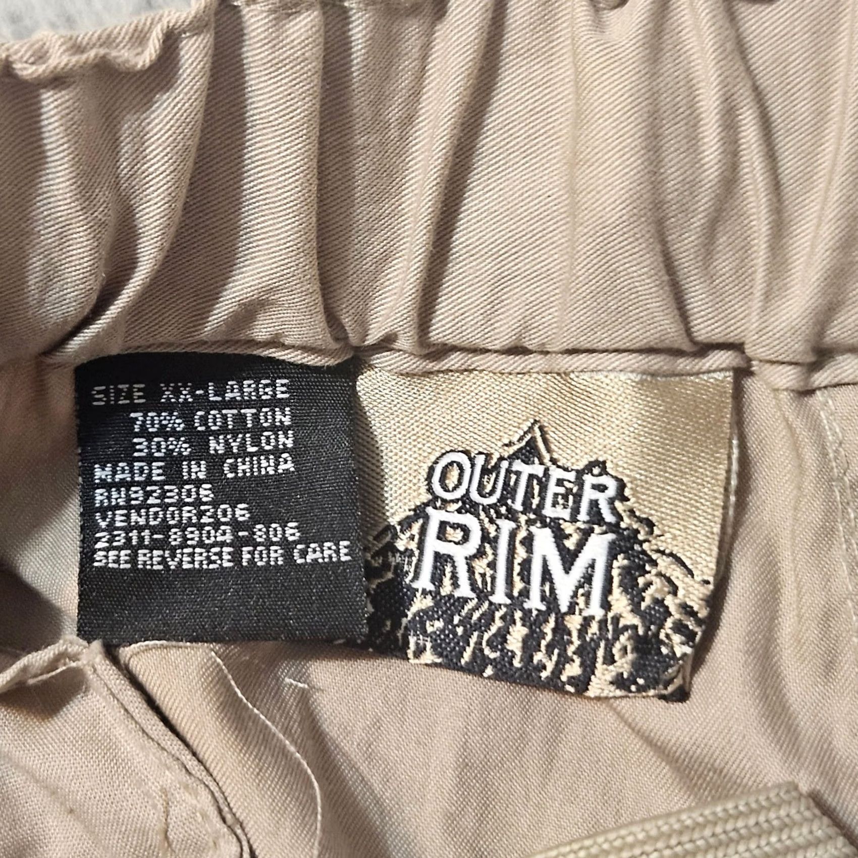 Vintage VINTAGE Outer Rim Convertable Hiking Pants Mens 2XL Inseam 32 Khaki Cargo Brown Tan 34 Waist Regular Mens Size US 39 - 3 Thumbnail