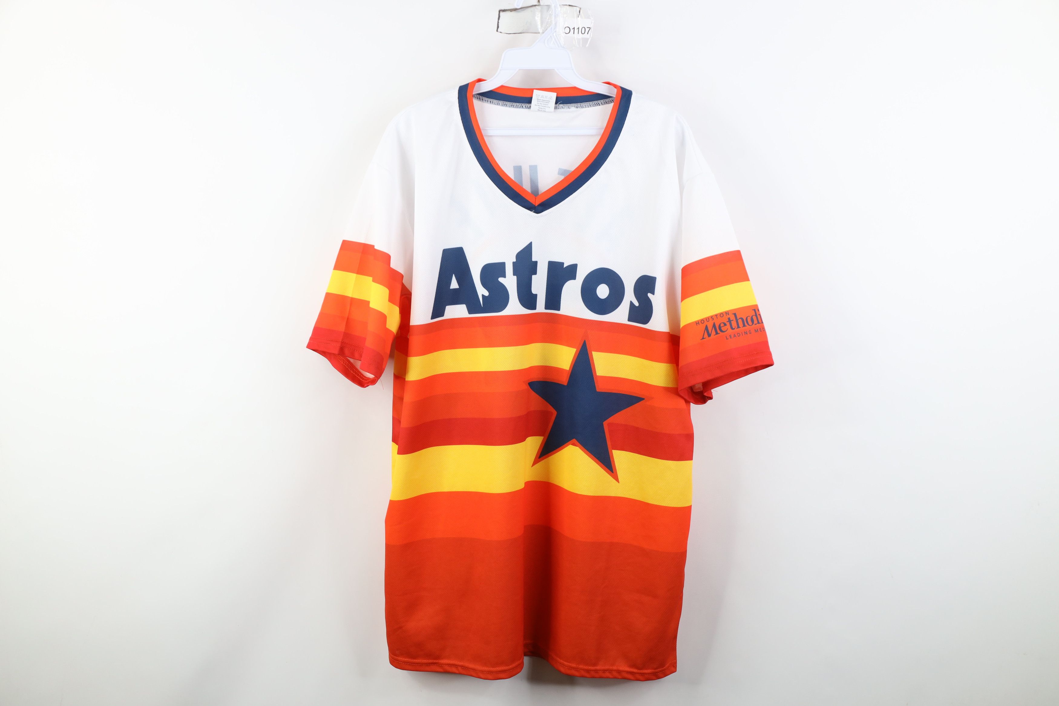 Vintage Retro MLB Houston Astros Baseball Jersey T-Shirt Striped #27 Size US XL / EU 56 / 4 - 1 Thumbnail