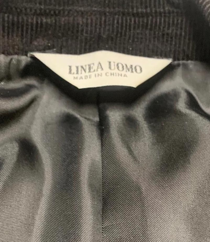 Other Linea Uomo Men's 48L Black Corduroy Blazer Size 48L - 3 Thumbnail