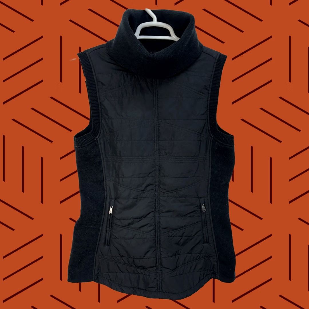 Prana prAna Vest Womens Small Black Pullover Quilted Fleece Lined Pockets Casual Size S / US 4 / IT 40 - 1 Thumbnail