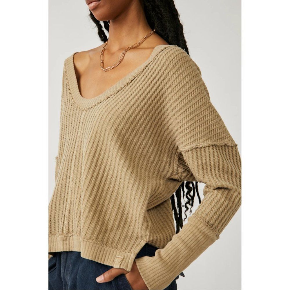 Free People New Free People New Magic Thermal Long Sleeve Golden Olive Size S / US 4 / IT 40 - 1 Thumbnail