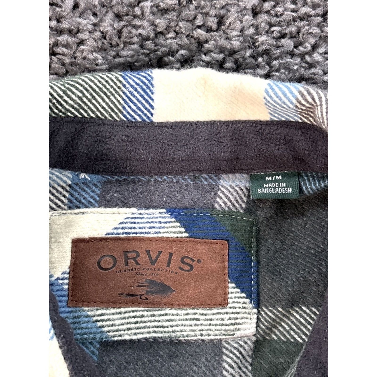 Orvis Orvis Men’s Heavy Flannel Shirt Jacket With Pockets Plaid Thick M Logo Outdoor Shirt Size US M / EU 48-50 / 2 - 4 Thumbnail