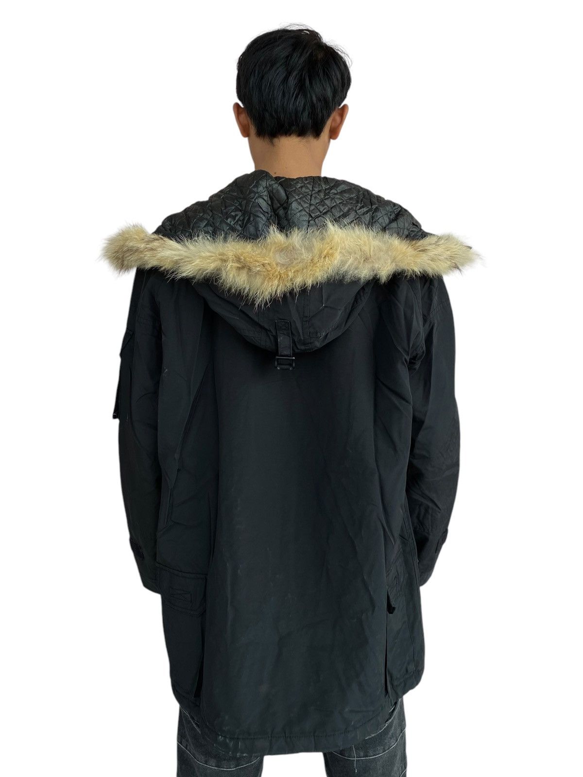 14th Addiction 2002 PPFM - Fur Hoodie Nylon Cargo Jacket Size US L / EU 52-54 / 3 - 2 Thumbnail