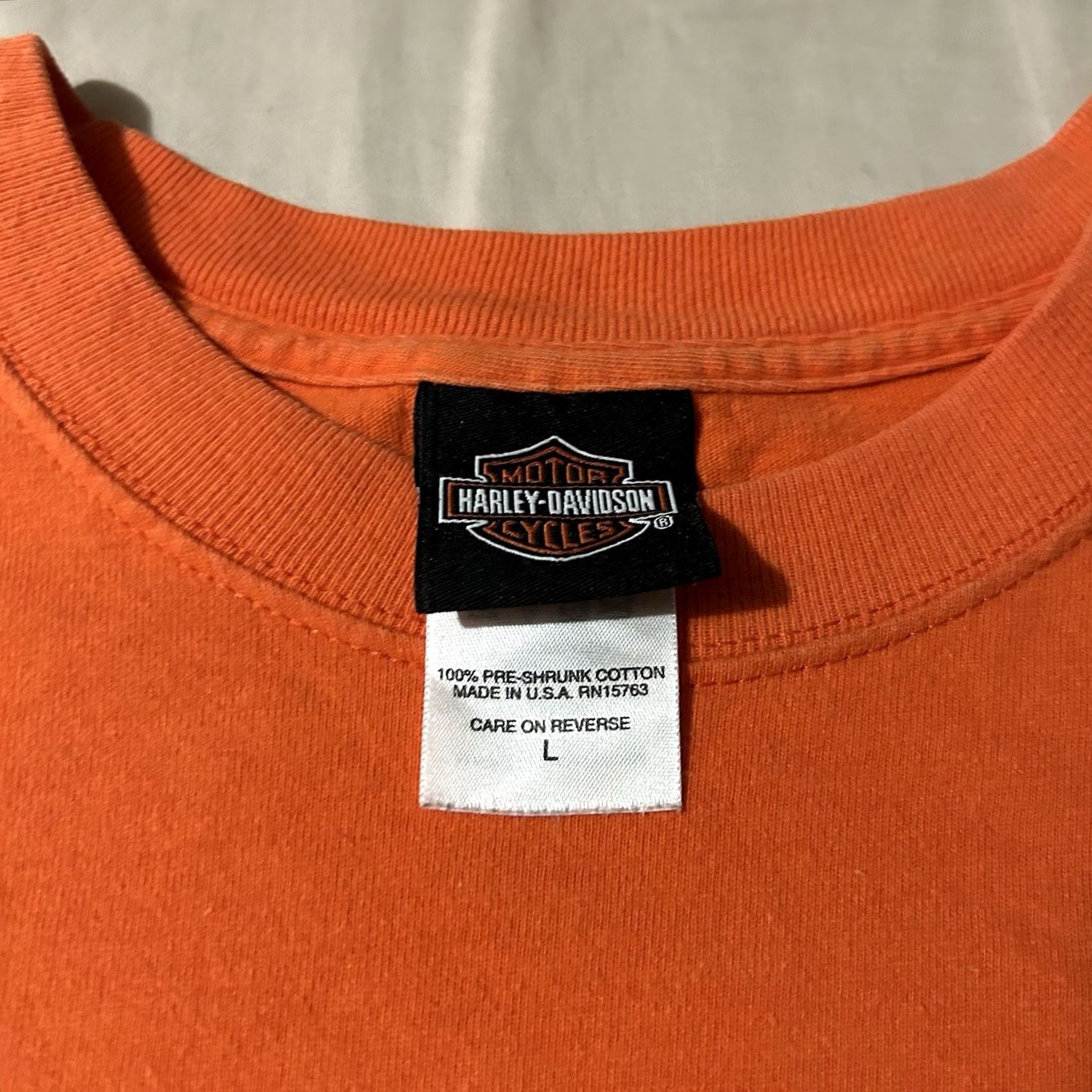 Harley Davidson VINTAGE Harley-Davidson Shirt Biker Orange Large Screaming Eagle Y2K Shirt L Mens Size US L / EU 52-54 / 3 - 4 Thumbnail