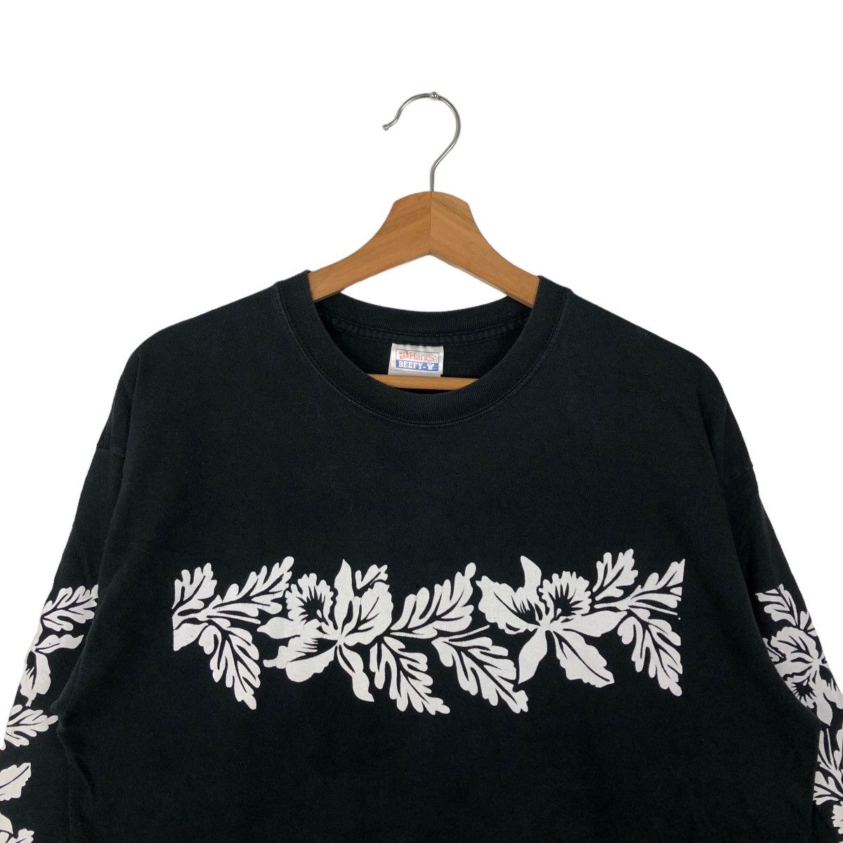 Vintage VINTAGE 90’s HANES LONG SLEEVE FLOWER BIG LOGO USA MADE Size US L / EU 52-54 / 3 - 2 Thumbnail