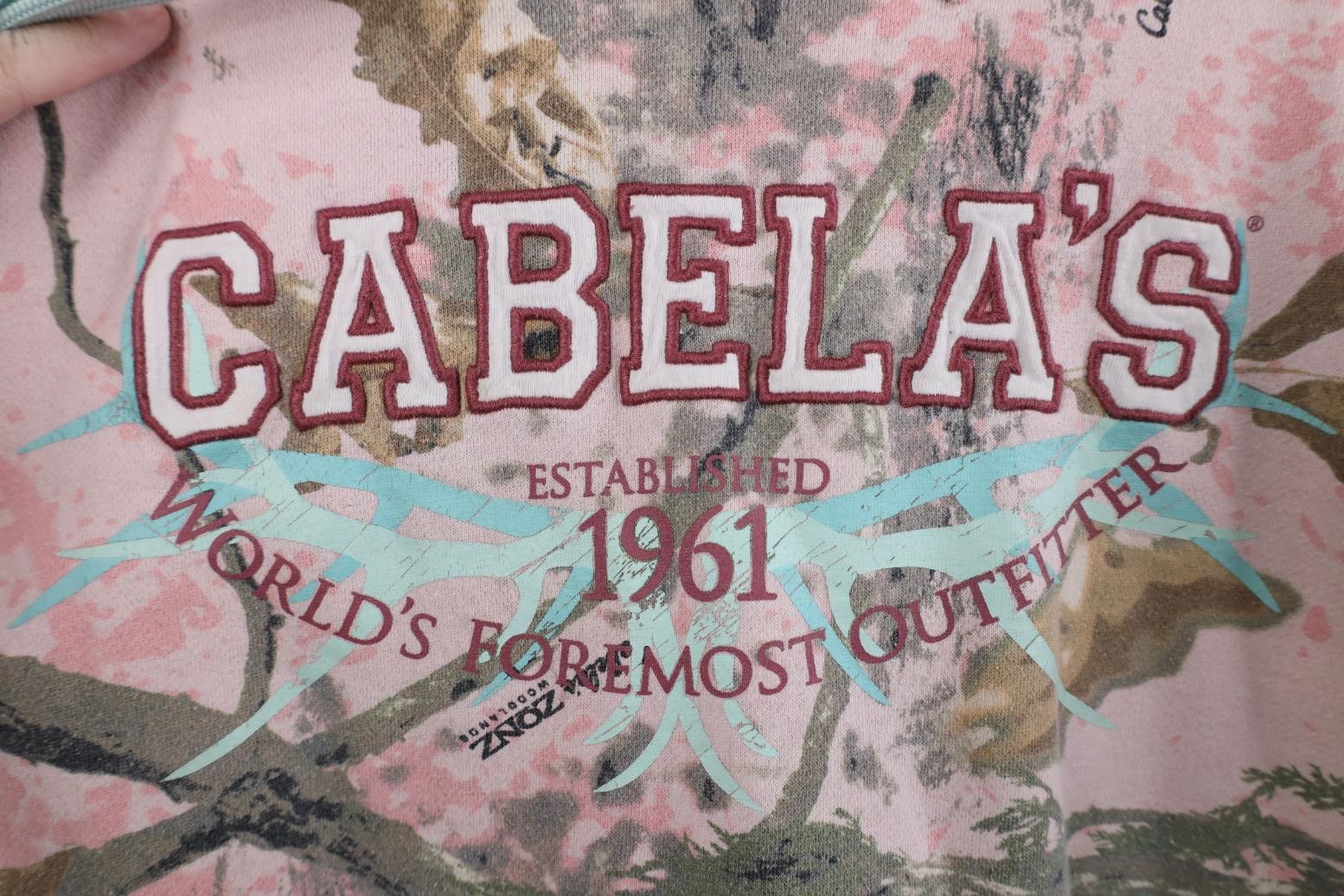 Cabelas Vintage Y2K Cabelas Spell Out Camouflage Hoodie Sweatshirt Size M / US 6-8 / IT 42-44 - 4 Thumbnail