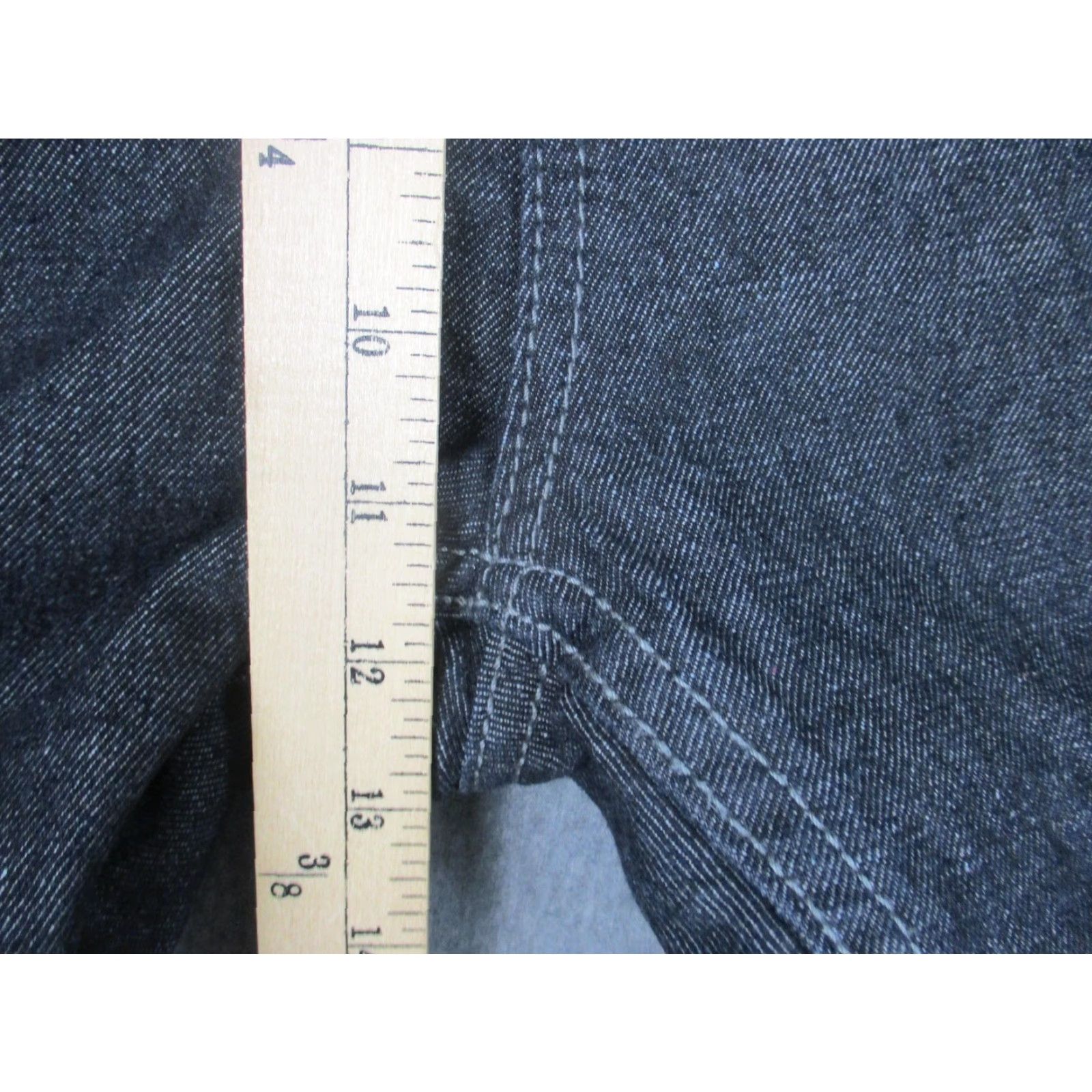 Vintage Mecca Jeans Mens 42x32 Dark Gray Denim Straight Leg Embroidered Back Pockets Pants Size US 42 / EU 58 - 5 Thumbnail