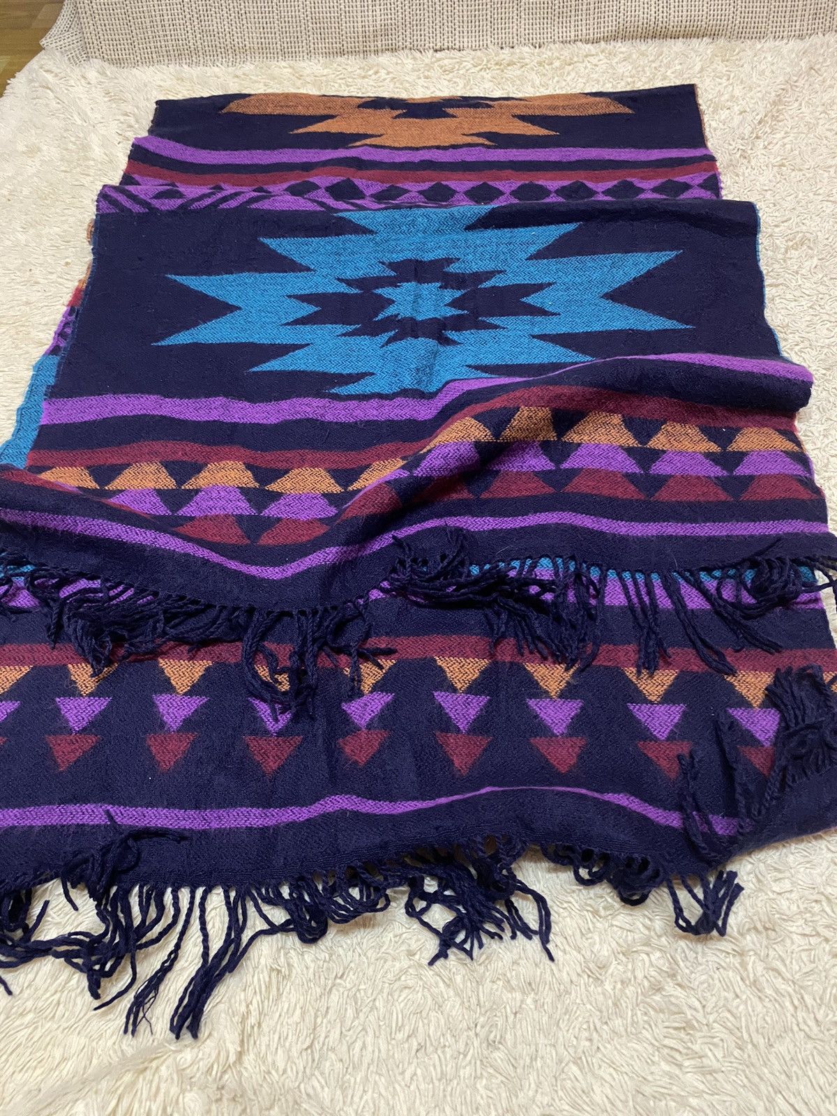 Vintage ‼️VINTAGE NAVAJO SCARF/MUFLLER VERY RARE‼️ Size ONE SIZE - 3 Thumbnail