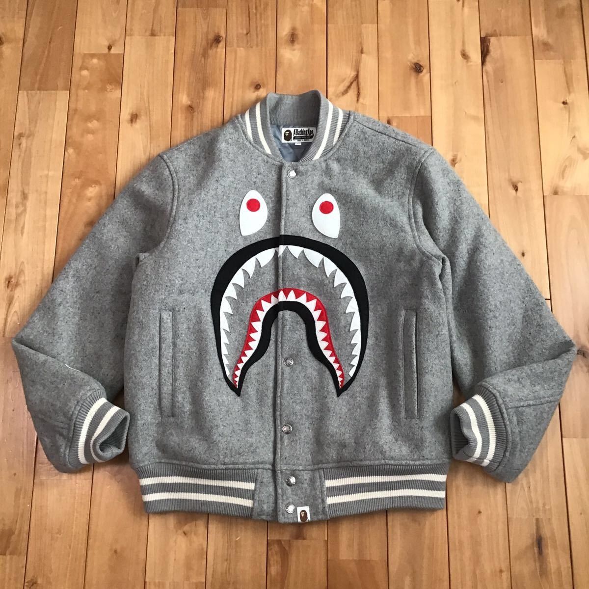 Bape shark varsity jacket online