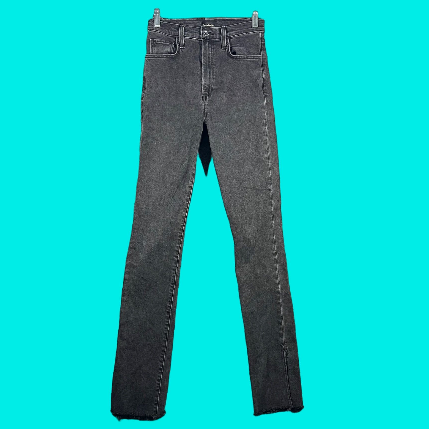 Anthropologie VINTAGE? Wait, it's Anthropologie "Favorite Daughter" The Valentina Tower Super High Rise Cigarette Jeans 26 Black Women Slim Bootcut Size ONE SIZE - 1 Thumbnail