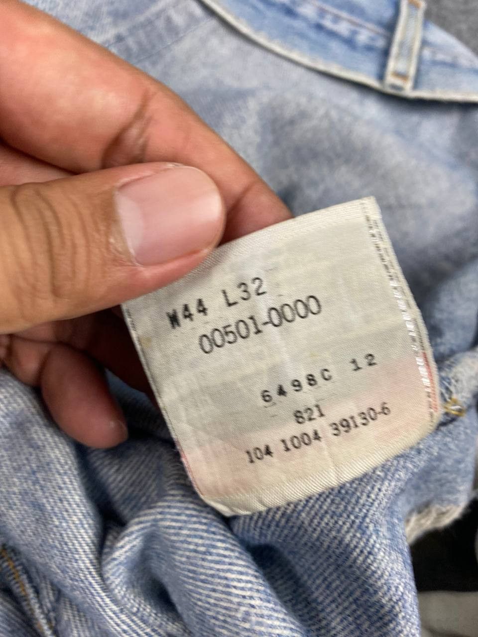 Levi's vintage levis 501xx distressed denim nice design Size US 44 / EU 60 - 17 Thumbnail