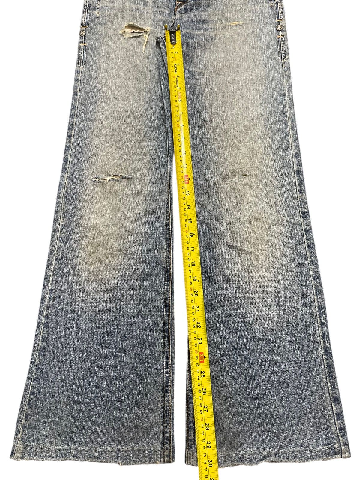 semanticdesign Vintage Japanese Brand Faded Wash Distress Flared Jeans Size US 29 - 13 Thumbnail