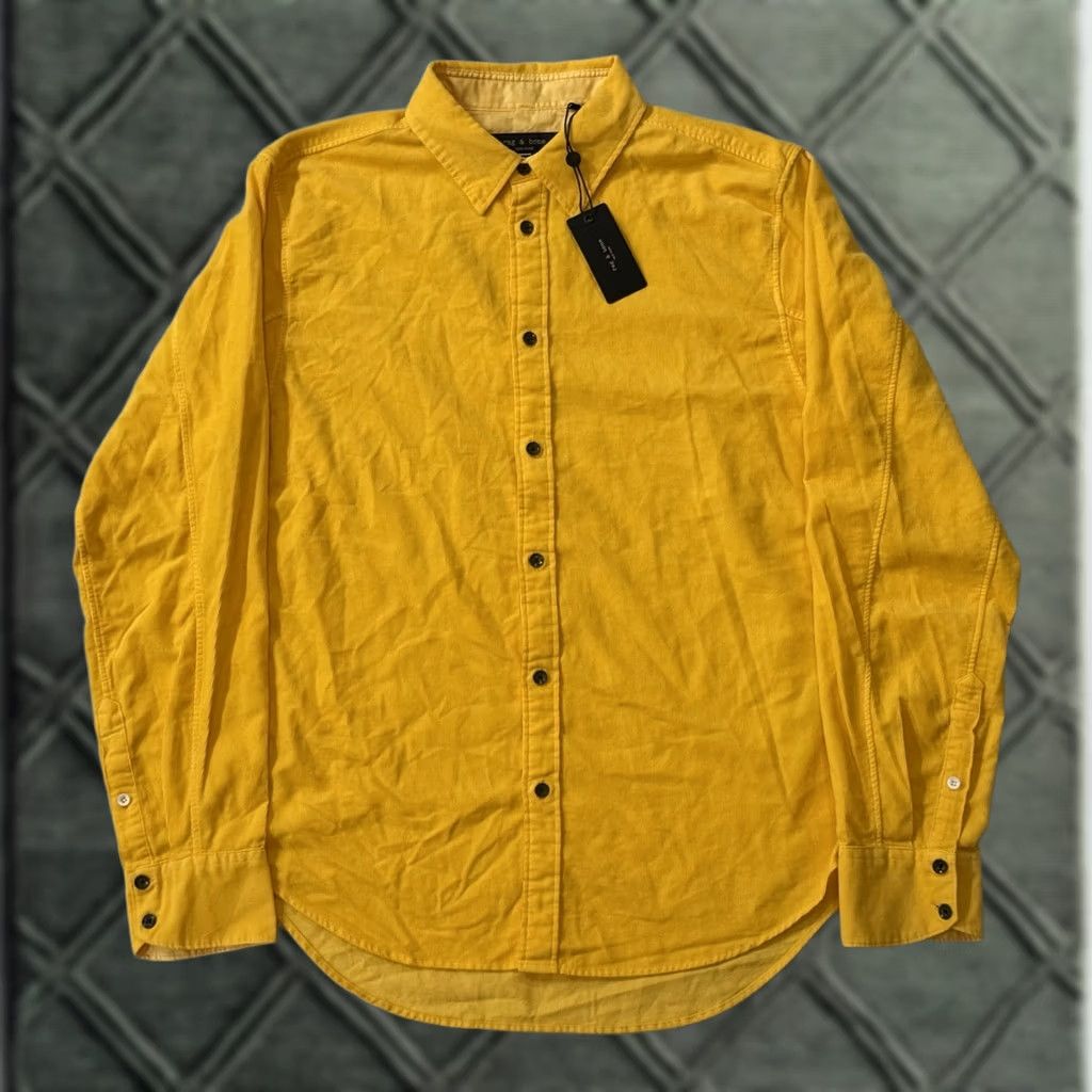 Rag & Bone NWT rag & bone Button-Up Shirt L Long Sleeve Corduroy Yellow Size US L / EU 52-54 / 3 - 1 Thumbnail