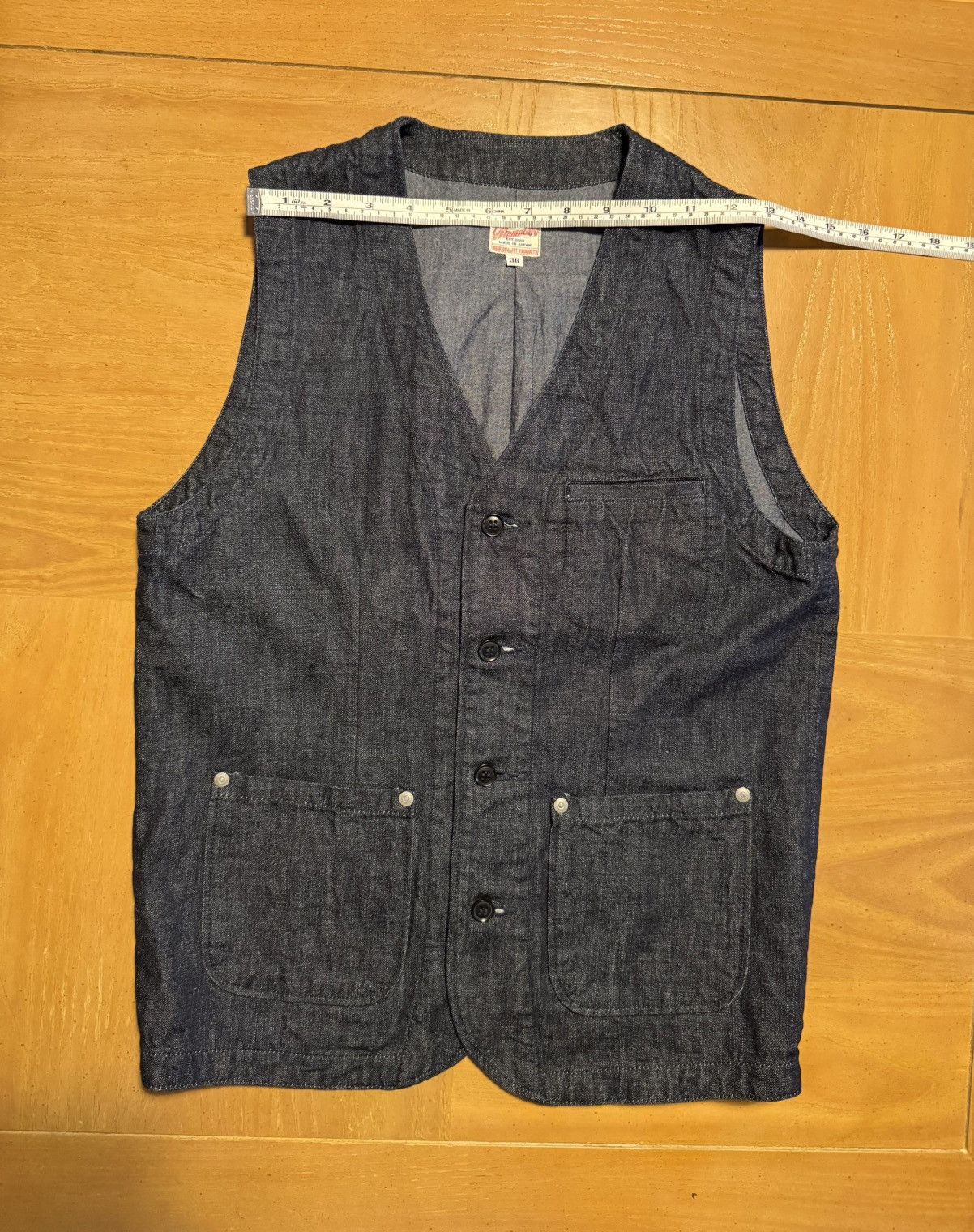 Momotaro Jeans Momotaro 11oz DENIM VEST - 04-063 Size US XS / EU 42 / 0 - 7 Thumbnail