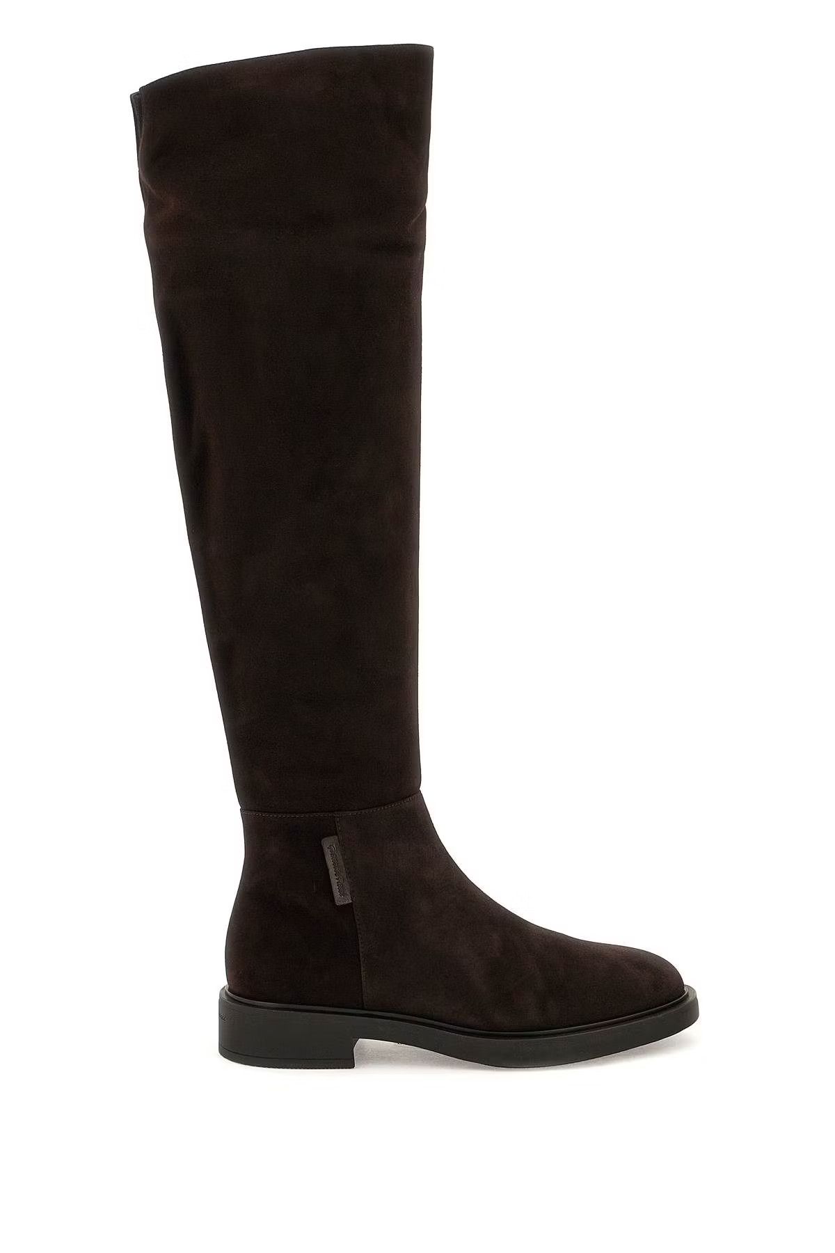 image of Gianvito Rossi O1S22I1N0524 Lexington Boots In Brown, Women's (Size 7)