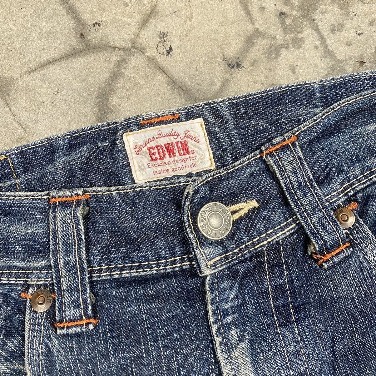 Edwin × Vintage Edwin XV Distressed Rugged Denim Jeans Size US 35 - 7 Thumbnail