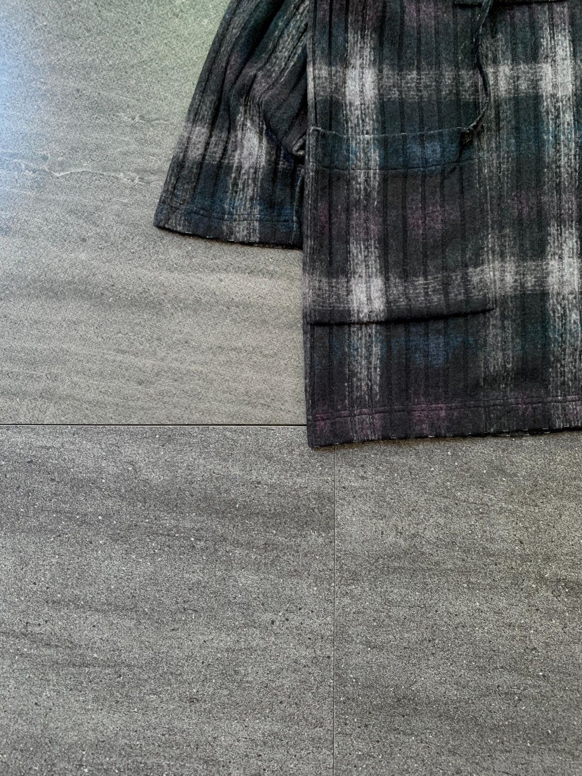 Yohji Yamamoto FREE TAX! Y's Shadow Plaid Knitted Laces Shirt Size US M / EU 48-50 / 2 - 3 Thumbnail