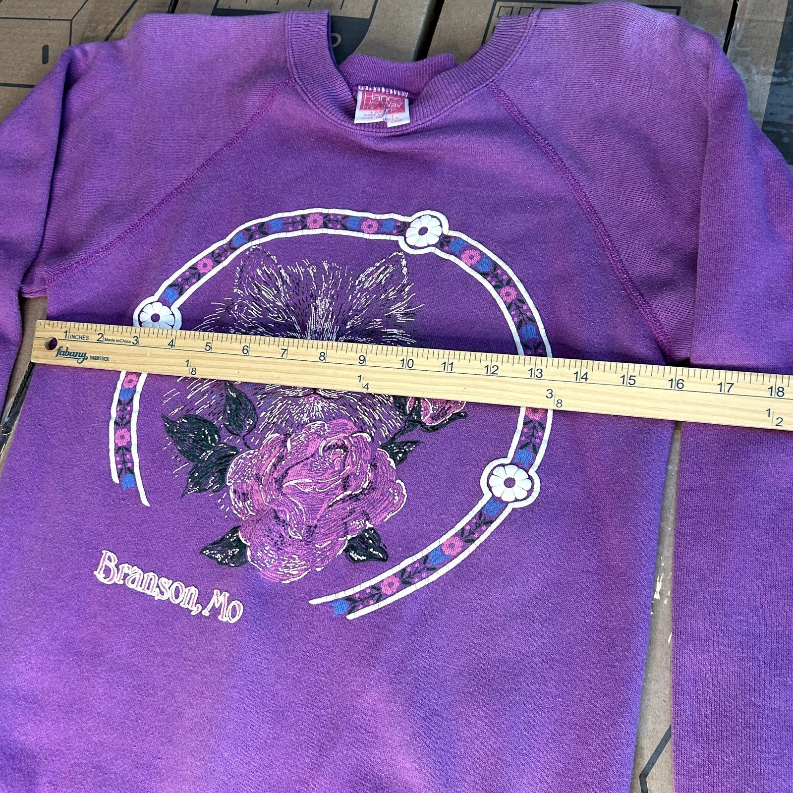 Hanes Vintage Purple Kitten Sweatshirt Large Size US L / EU 52-54 / 3 - 4 Thumbnail