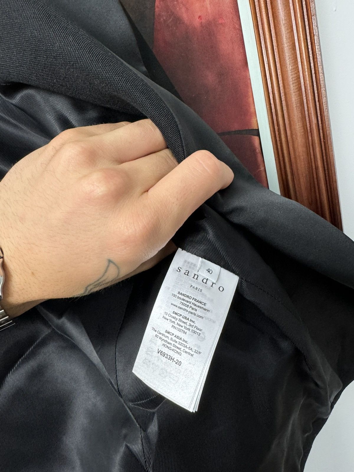 Sandro Sandro Paris Black Classy Blazer Jacket Luxury High Quality Size M / US 6-8 / IT 42-44 - 5 Thumbnail