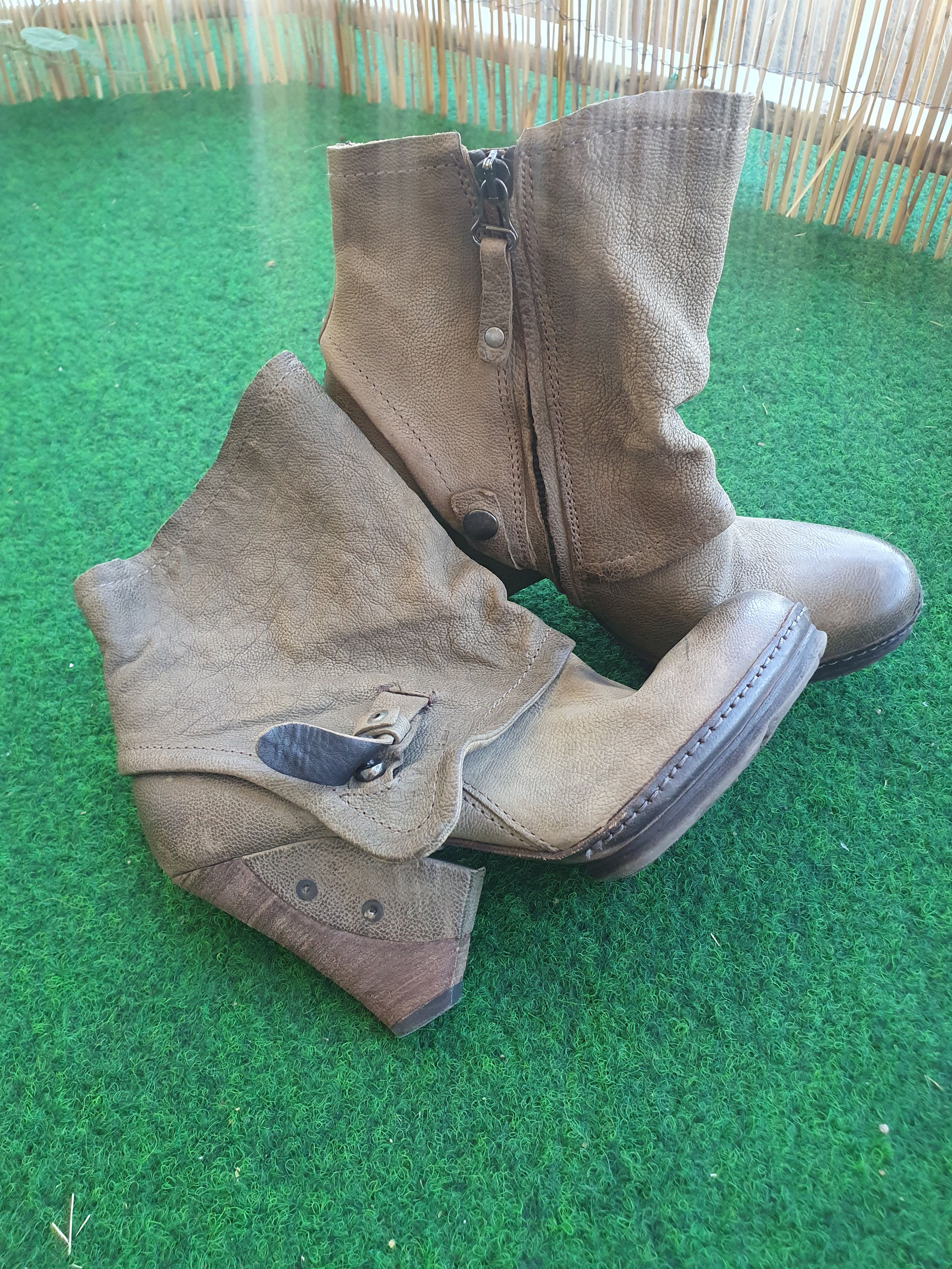 A.S.98 Airstep Leather Ankle Straps Boots sz 40 Size US 10 / IT 40 - 2 Thumbnail