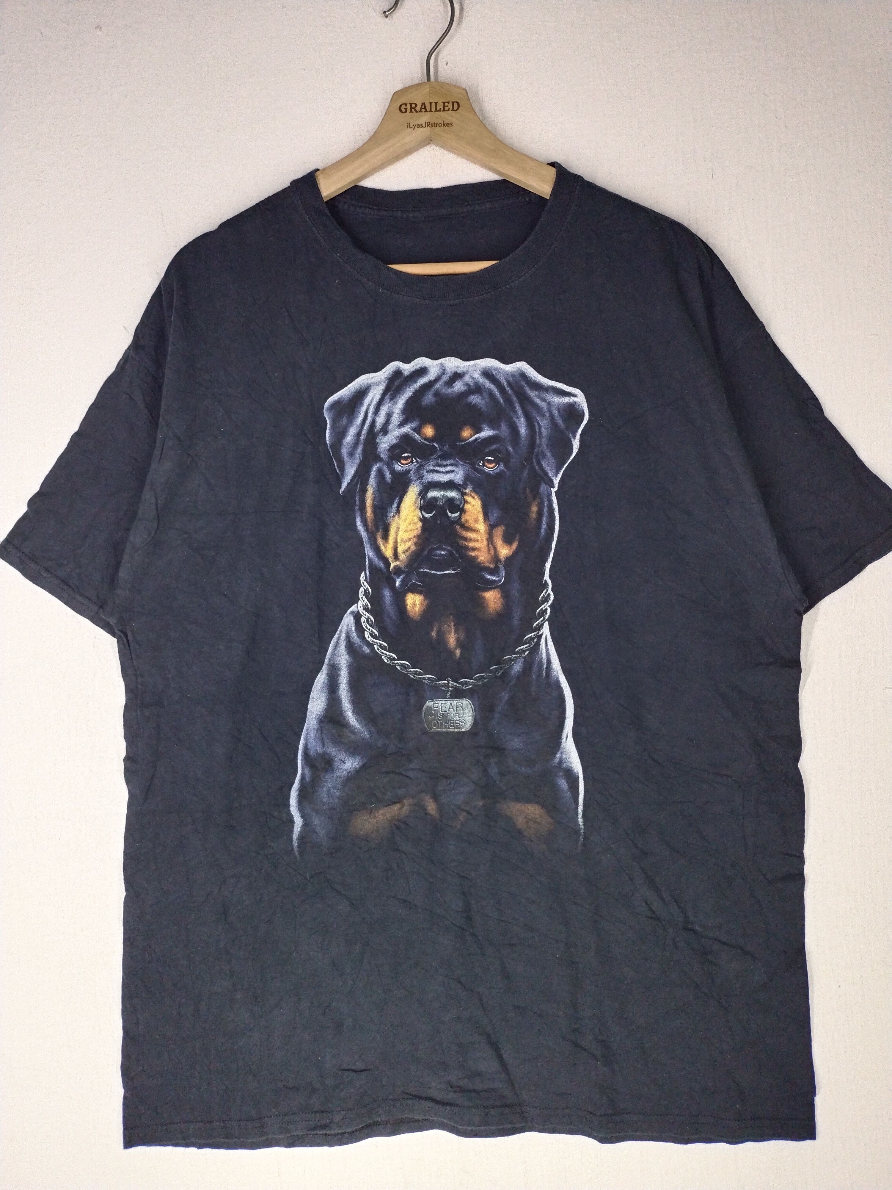 Vintage Vintage rottweiler fear is for others Shirt Tee Size US M / EU 48-50 / 2 - 2 Thumbnail