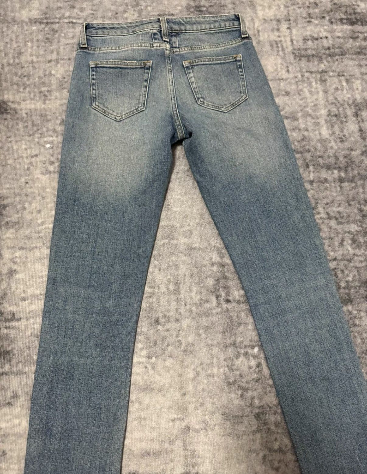 Saint Laurent Paris Saint Laurent Light Blue Distressed Single-Slash Denim Jeans Size US 30 / EU 46 - 4 Thumbnail