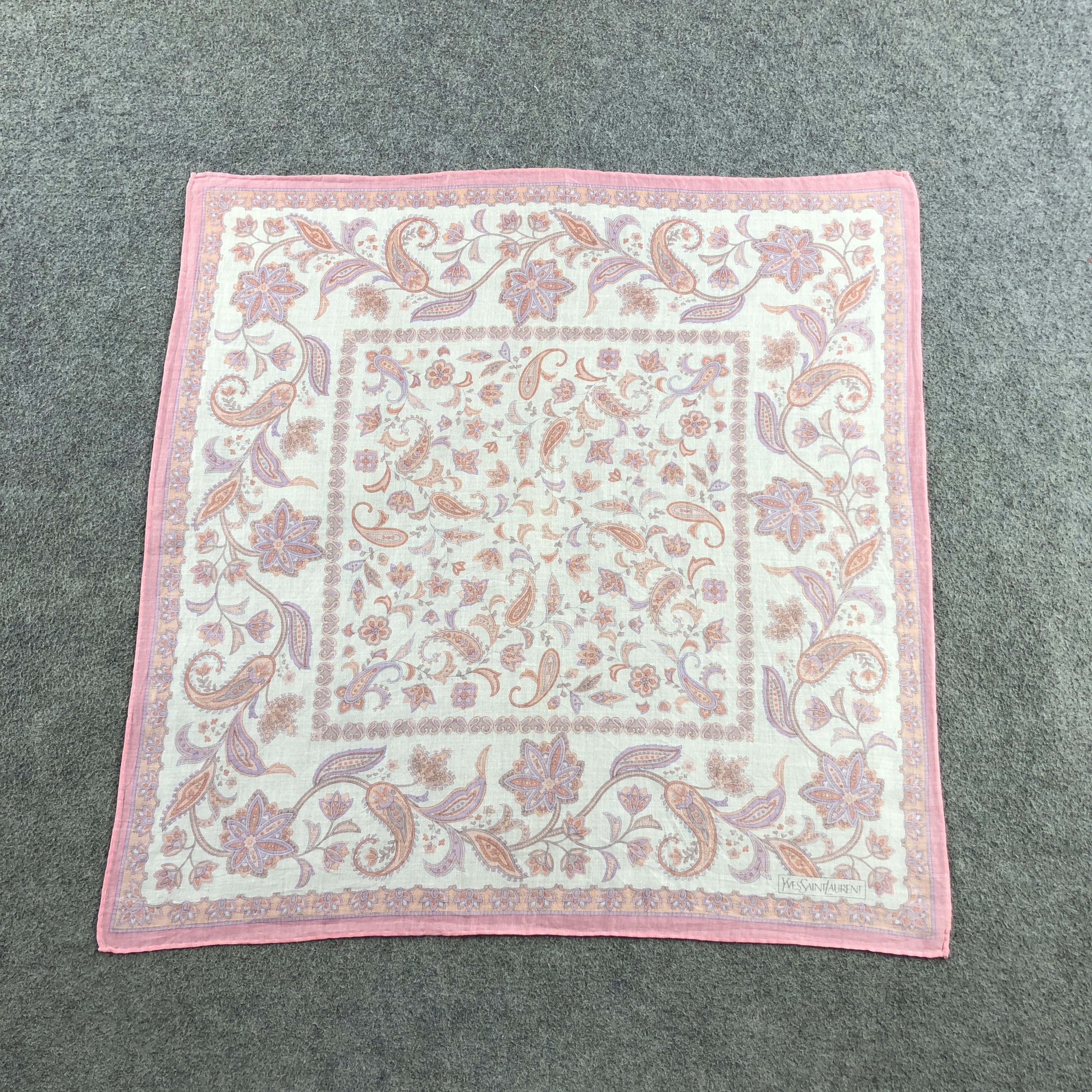 Yves Saint Laurent YSL Handkerchief Neckerchief Bandana H2791 Size ONE SIZE - 2 Thumbnail