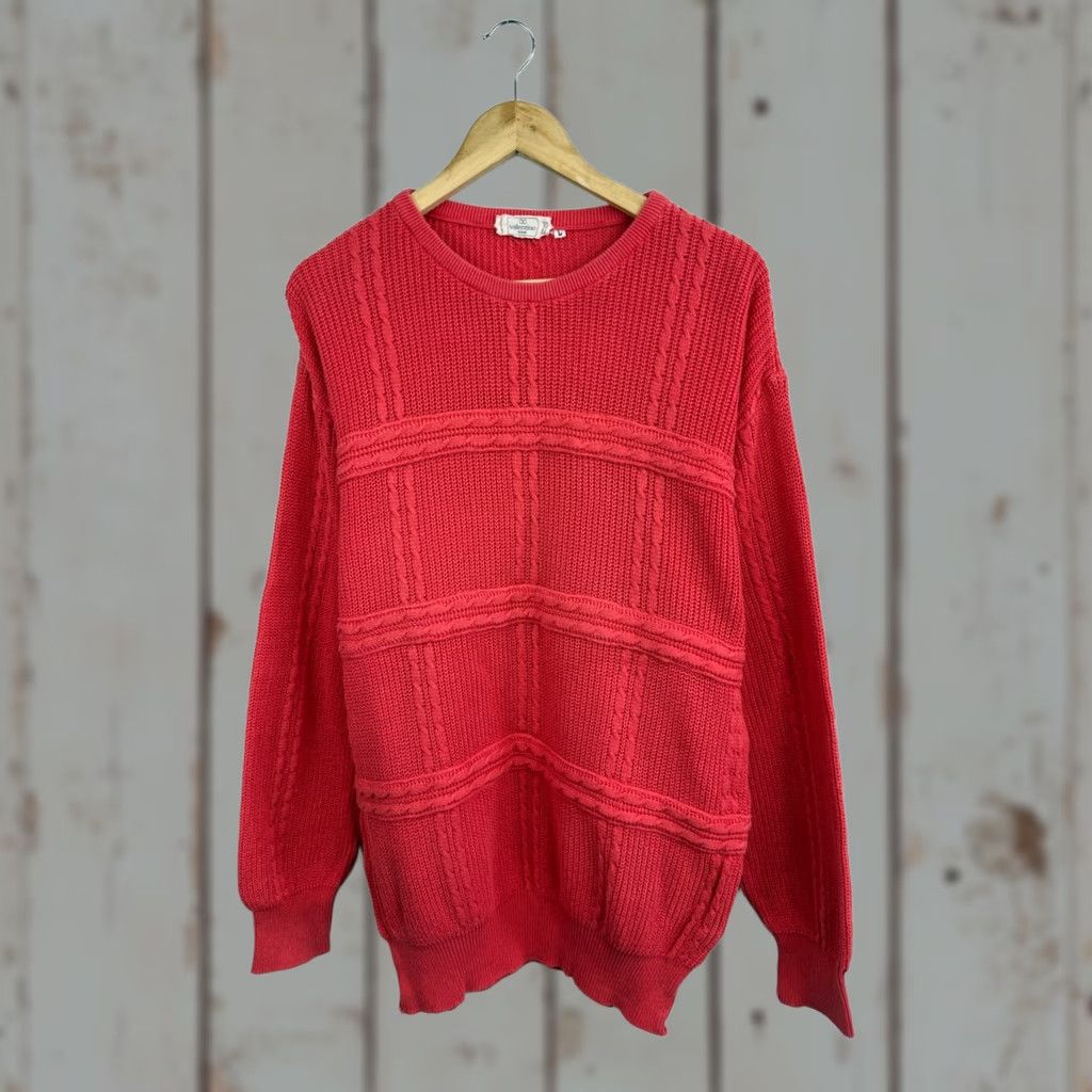 Valentino VINTAGE Valentino Sweater 90s Y2K Made in Italy Pink L Men Pullover Knit Shirt Size US L / EU 52-54 / 3 - 1 Thumbnail