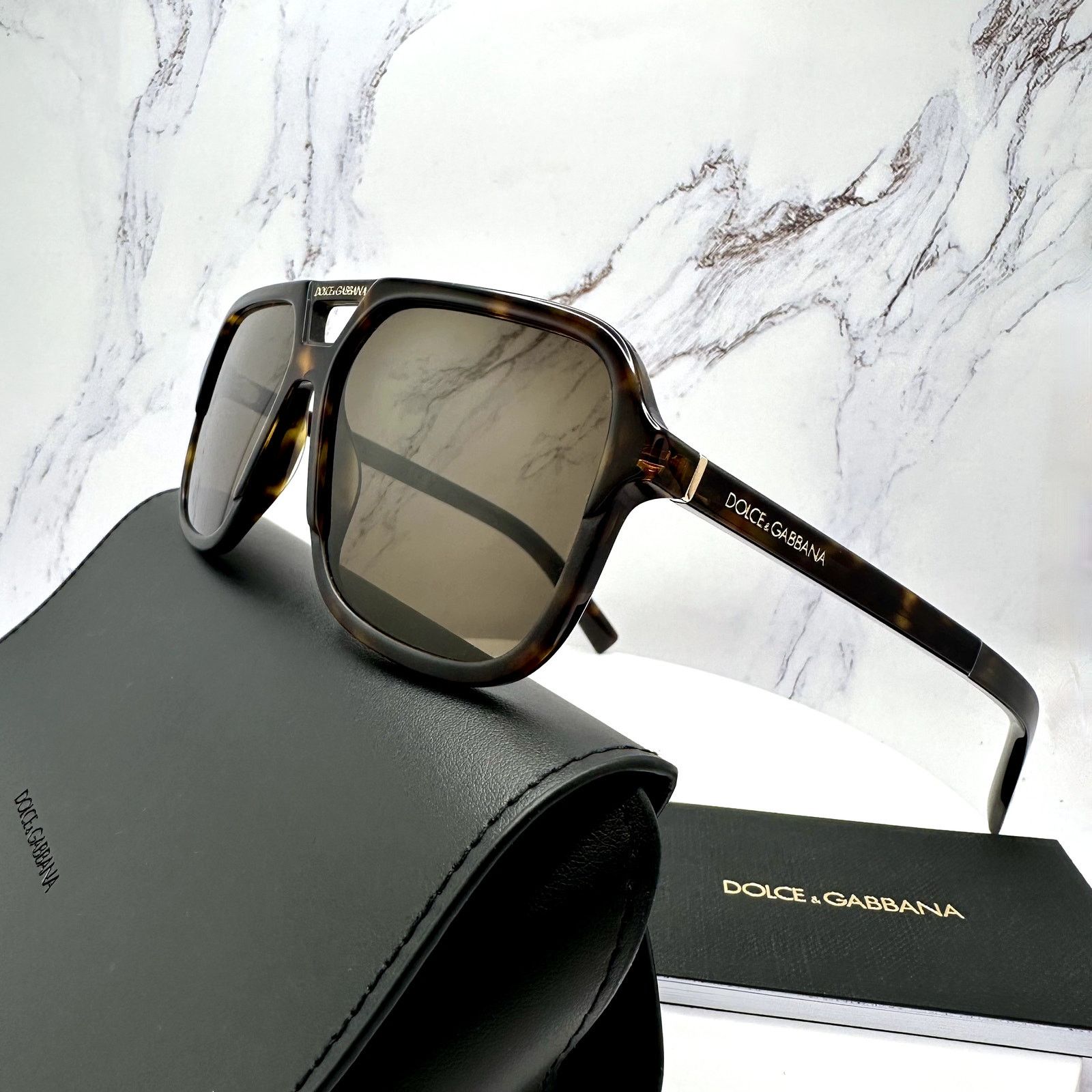 Dolce & Gabbana New Dolce & Gabbana Sunglasses Brown Aviator Pilot Gold Size ONE SIZE - 13 Thumbnail