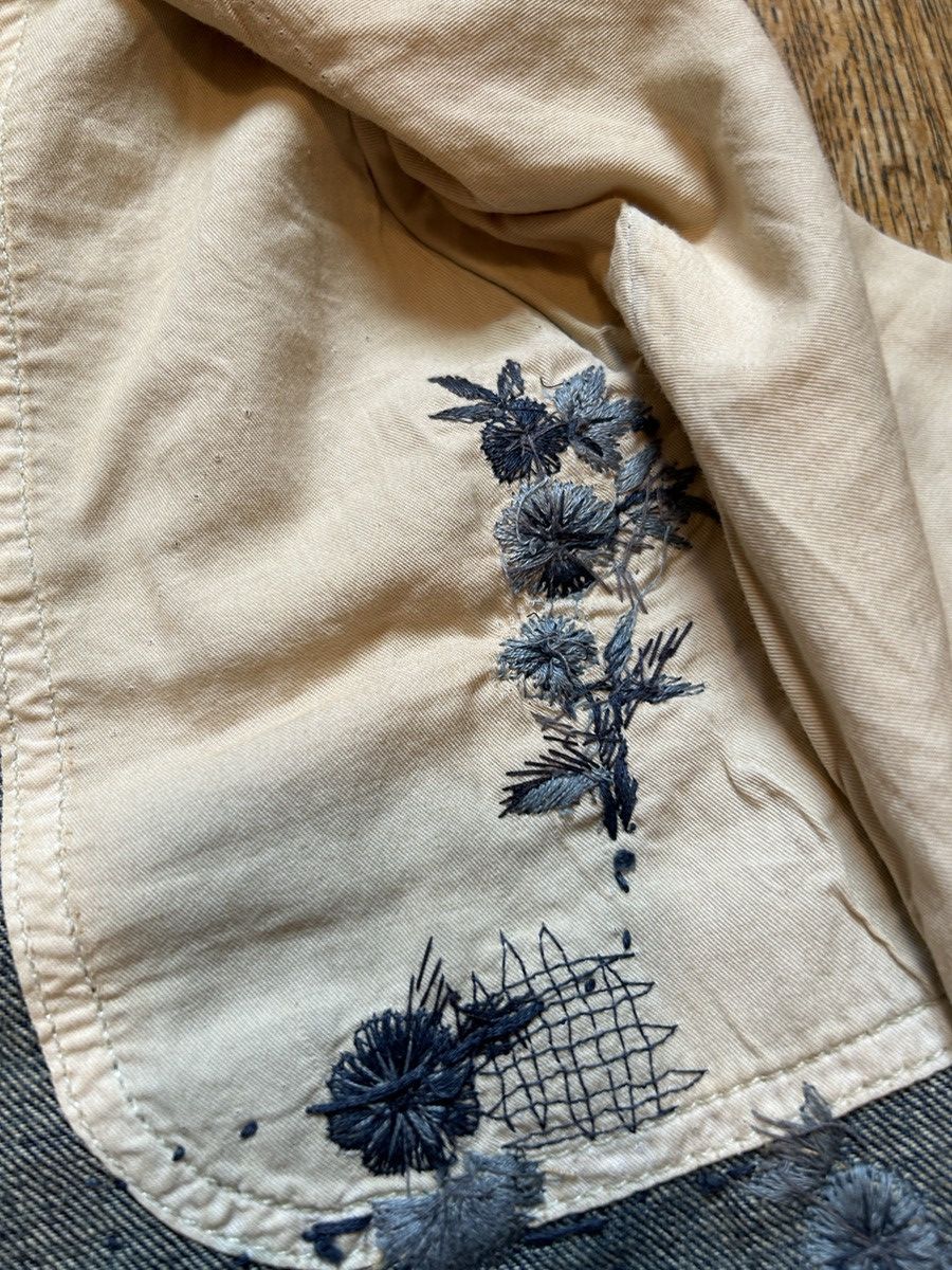 Ralph Lauren Purple Label Runway Tie-Dyed Hand Embroidered and Beaded Boro Jeans Size US 30 / EU 46 - 18 Thumbnail
