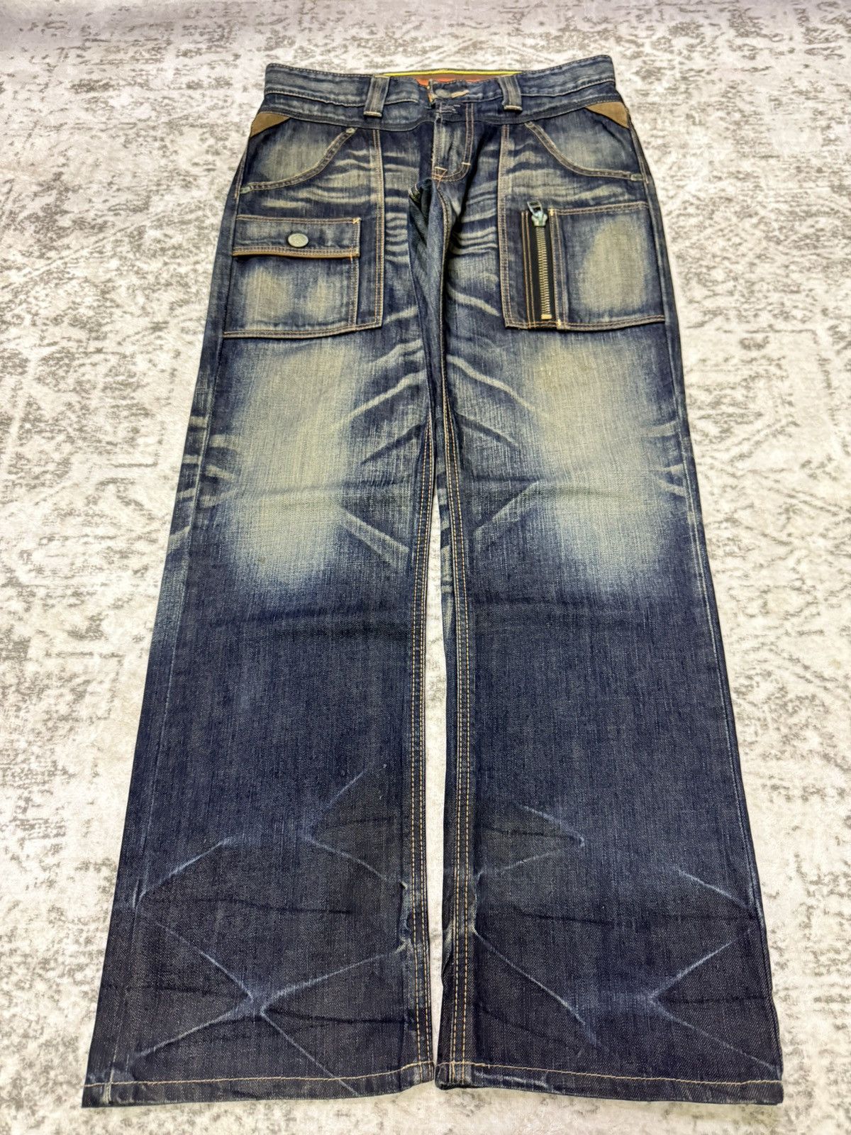 Edwin Vintage Edwin Blue Trip 512 Bush Pocket Mud Wash Jeans Size US 32 / EU 48 - 1 Thumbnail