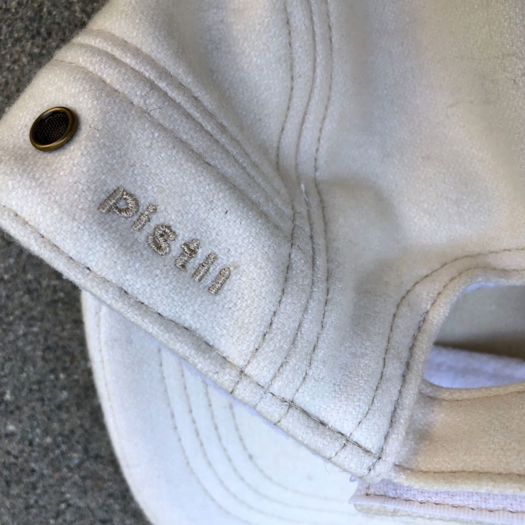 Vintage PISTIL 5 Panel Hat Women's One Size Wool Blend Beige Fuzzy Cap Size ONE SIZE - 7 Thumbnail