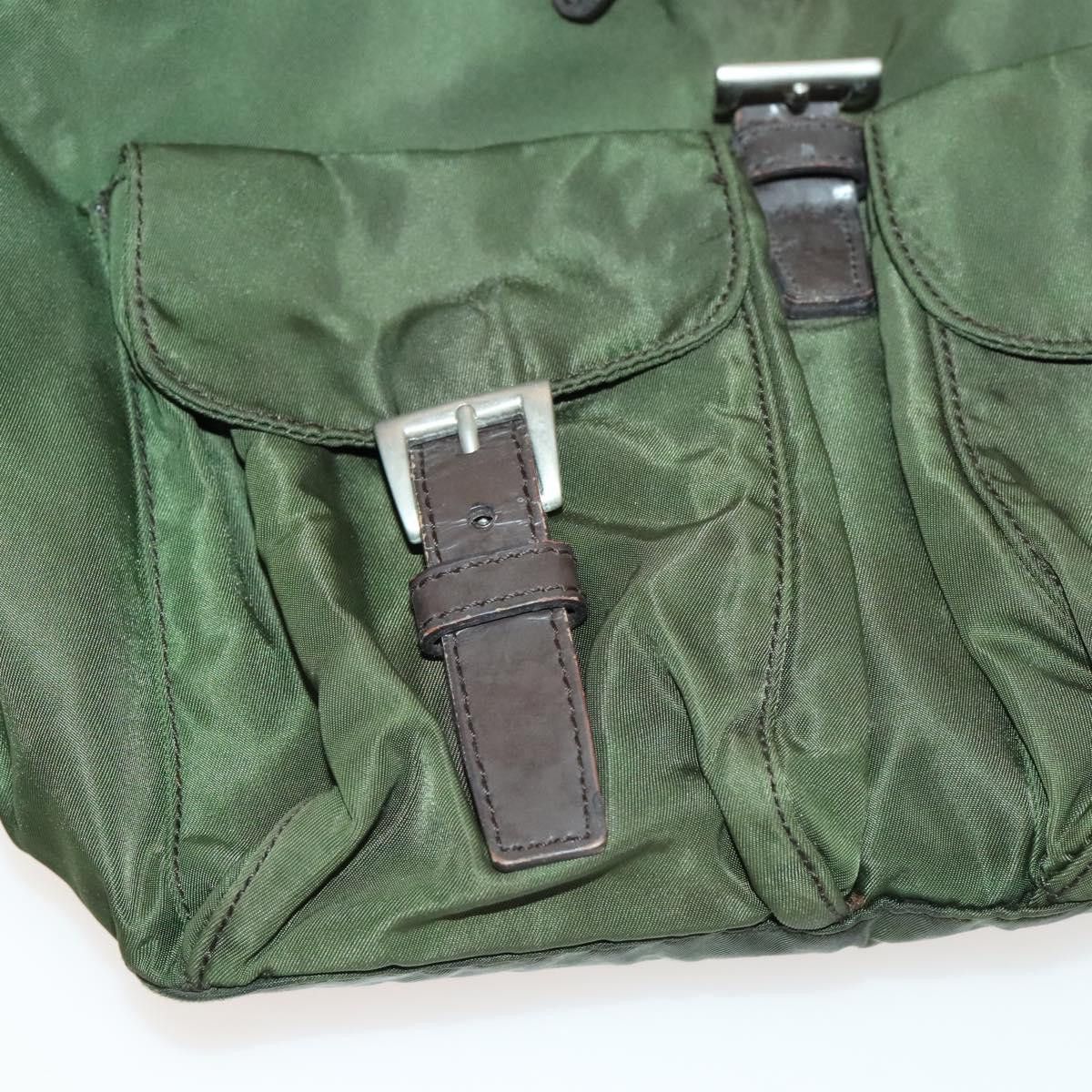 Prada PRADA Backpack Nylon Green Silver Size ONE SIZE - 10 Thumbnail