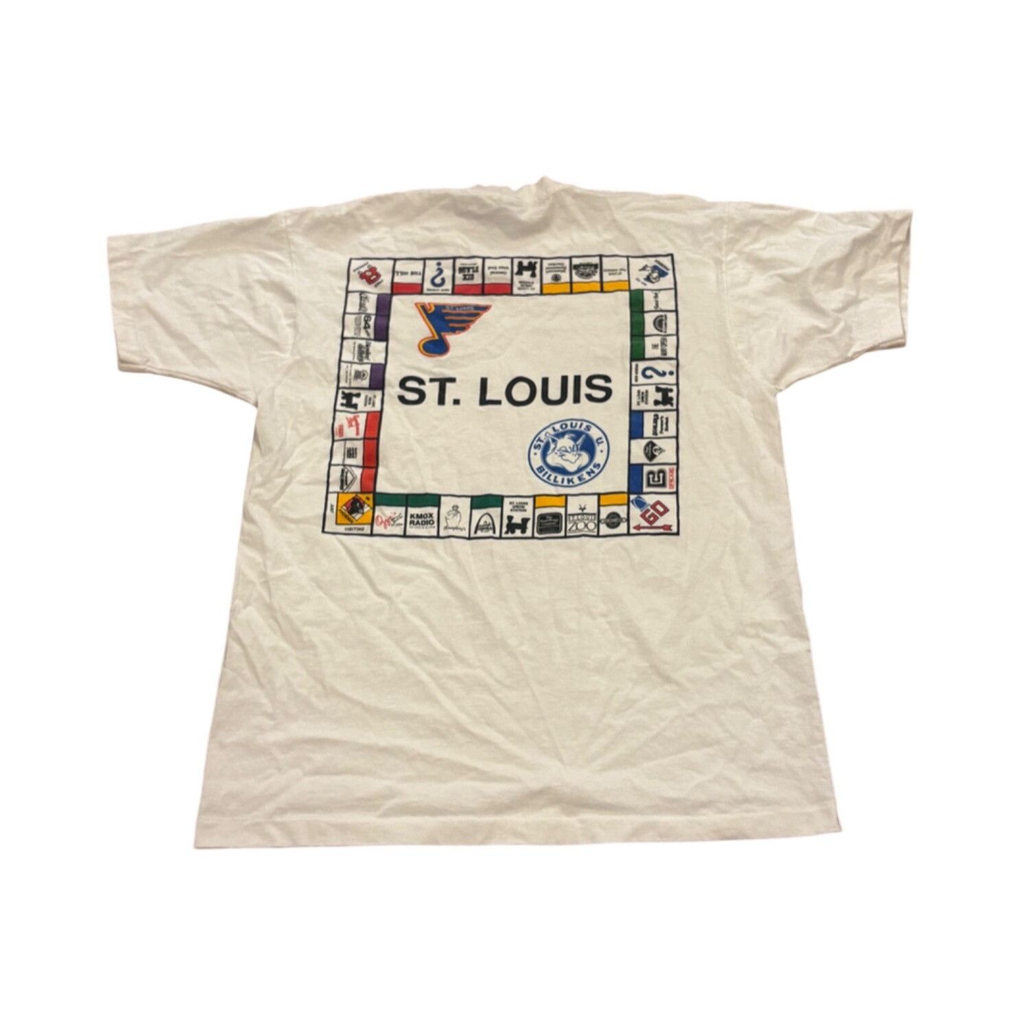 Fruit Of The Loom Vintage 1990's St. Louis ...Stay 'n Play Monopoly Single Sti Size US XL / EU 56 / 4 - 1 Thumbnail