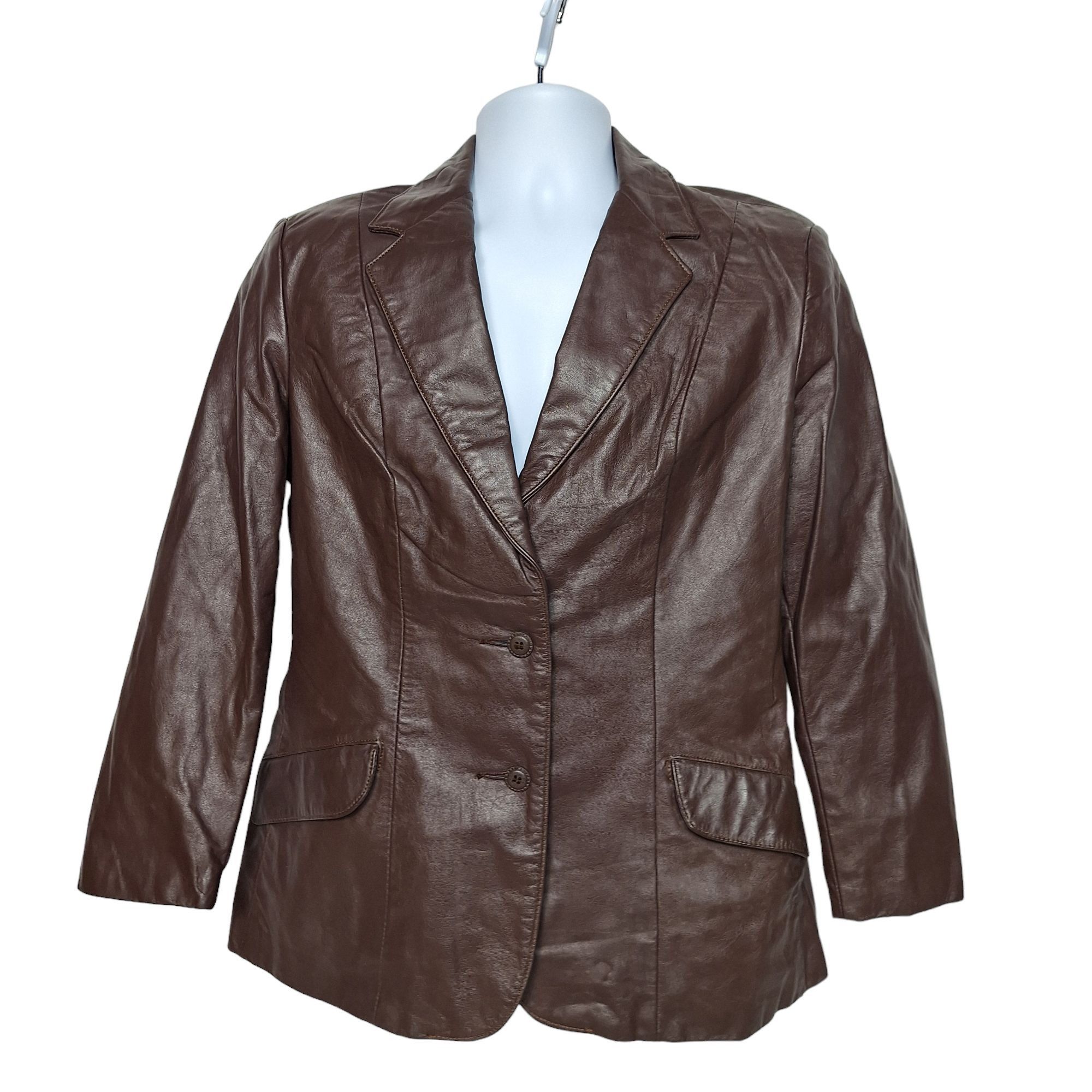 Other Vtg Clipper Mist Londontown Leather Jacket Blazer Brown Mob Size XXL / US 16-18 / IT 52-54 - 2 Thumbnail