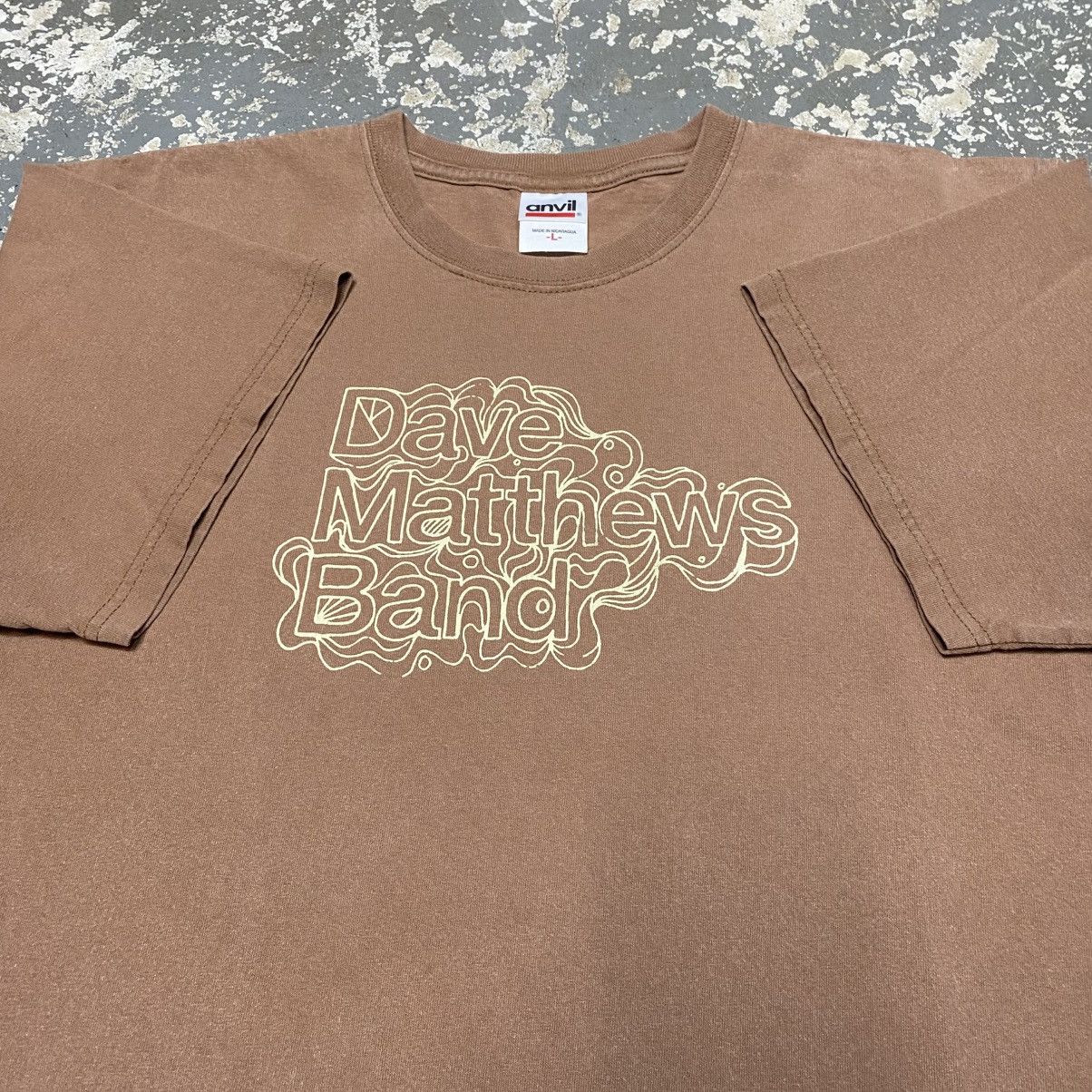 Band Tees Vintage Dave Matthews Band Brown Graphic Tshirt Y2K Size US L / EU 52-54 / 3 - 3 Thumbnail
