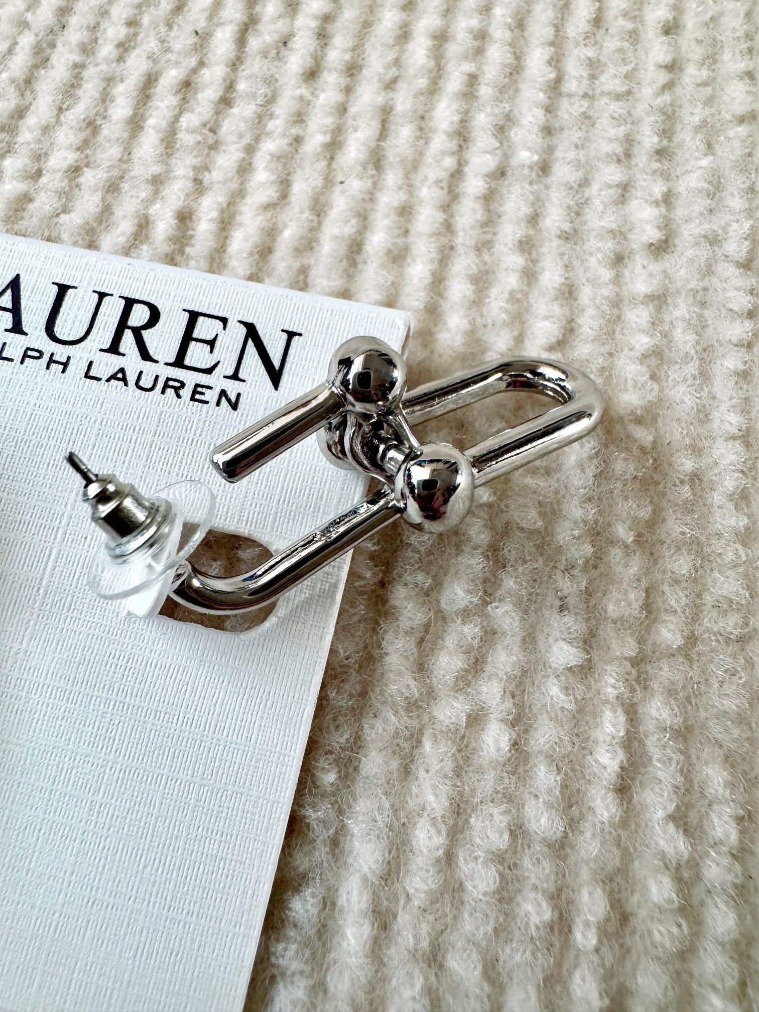 Ralph Lauren Ralph Lauren U-Link Silver Drop Earrings Size ONE SIZE - 5 Thumbnail