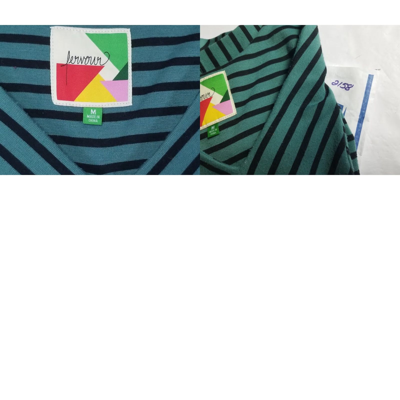 Vintage Fervour Green Striped Dress Short Sleeve Size Medium Size 32" / US 10 / IT 46 - 8 Thumbnail