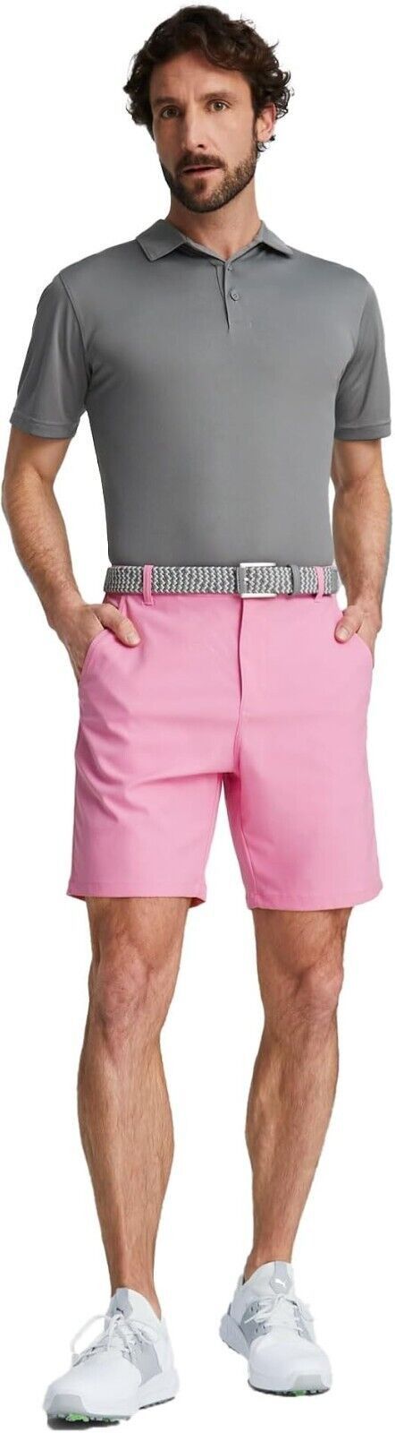 Puma Puma 537788 Golf Dealer 8" Shorts Pink Mist ( 38 ) Size US 38 / EU 54 - 3 Thumbnail