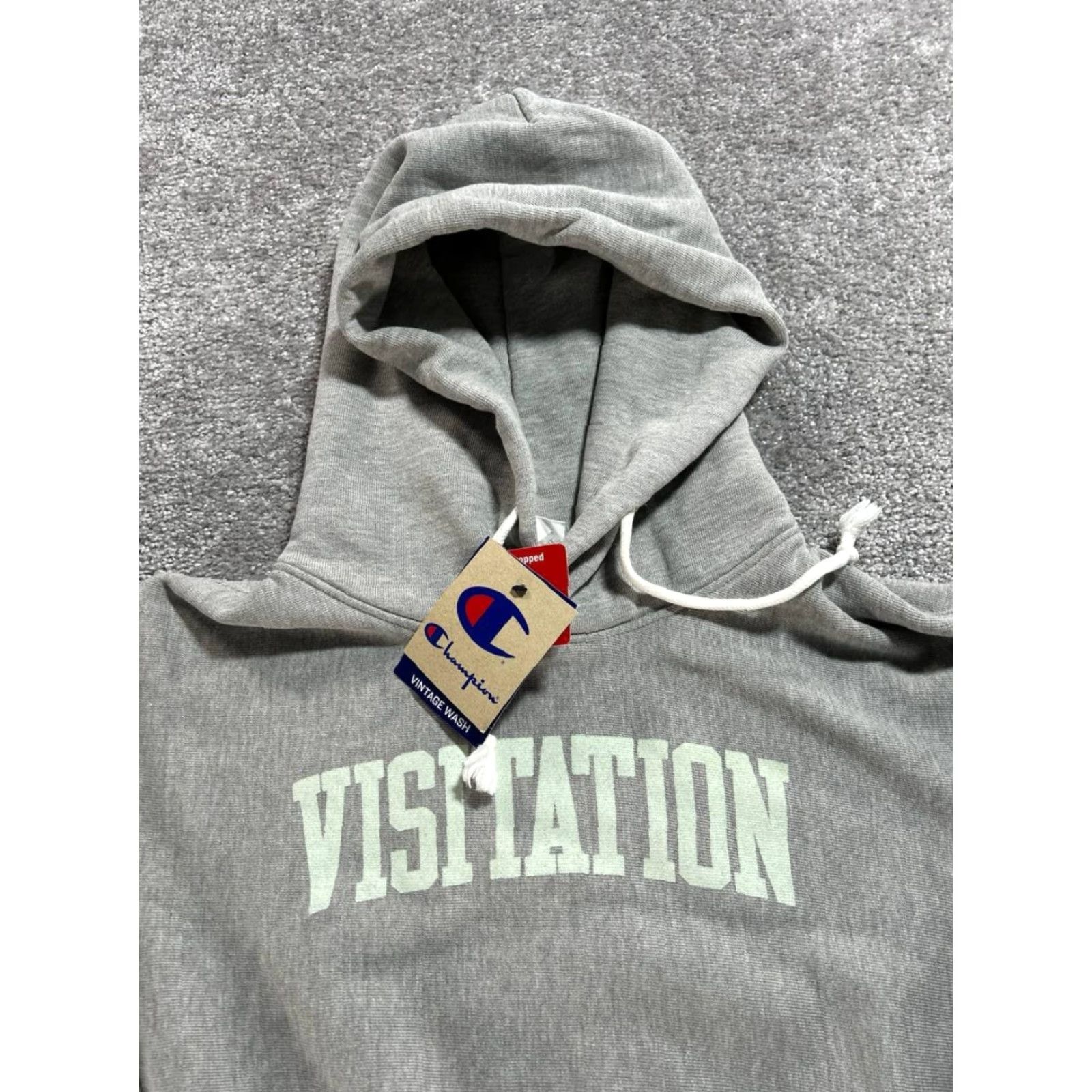 Champion Champion Hoodie Reverse Weave Visitation Cropped Womens Small Gray New Size S / US 4 / IT 40 - 3 Thumbnail