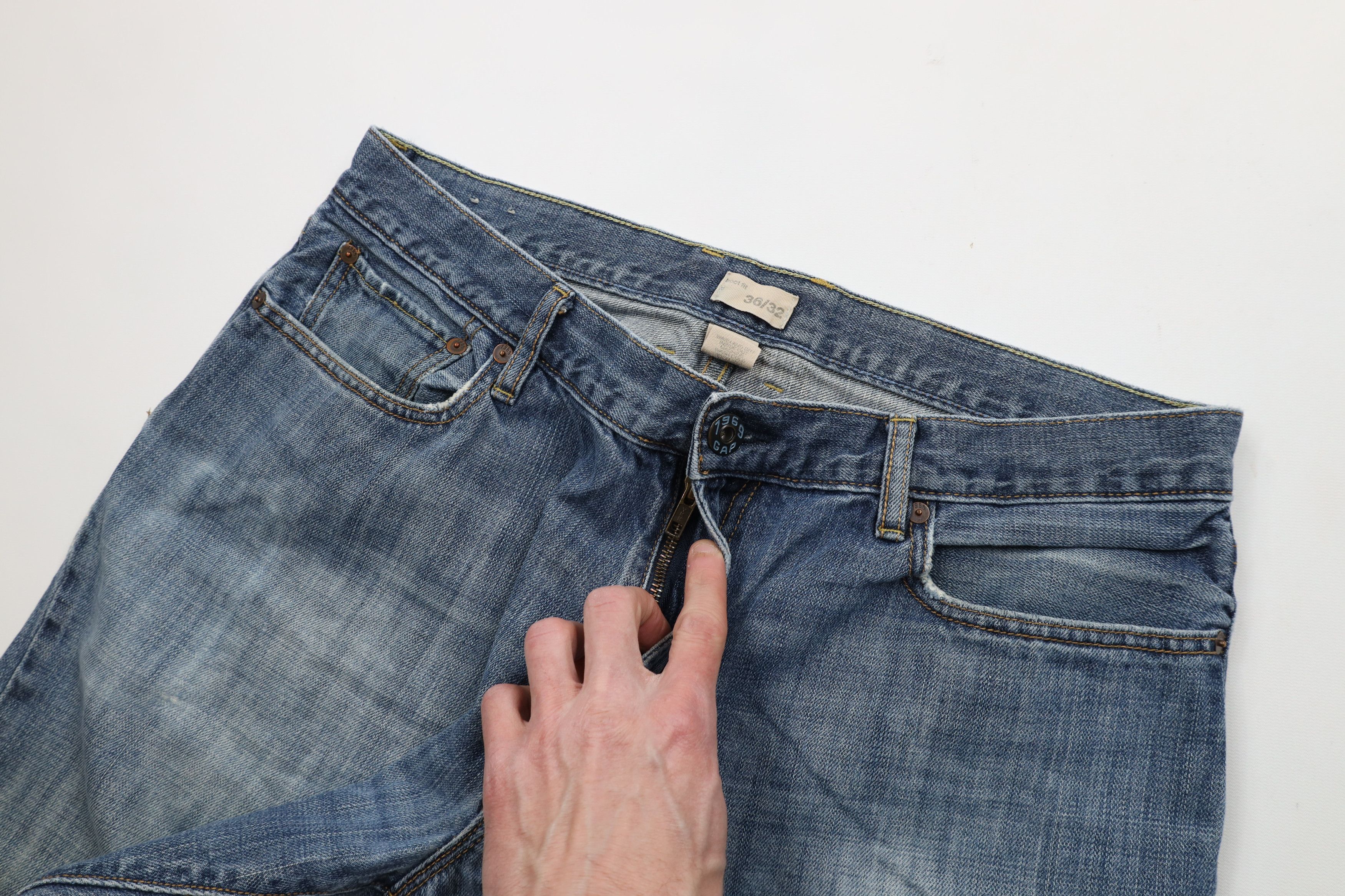 Gap × Vintage Vintage Y2K Gap Wide Leg Boot Fit Denim Jeans Blue Cotton Size US 36 / EU 52 - 8 Thumbnail