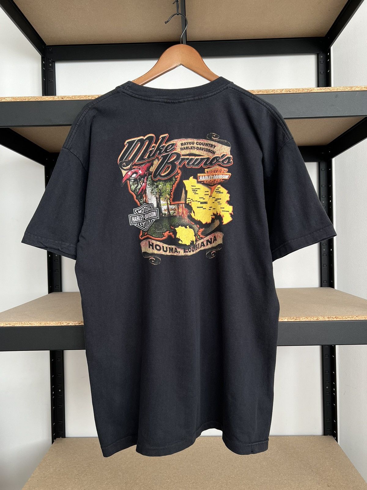 Harley Davidson Vintage 2006 Harley Davidson Motorcycle Louisiana T-shirt Size US XL / EU 56 / 4 - 2 Thumbnail