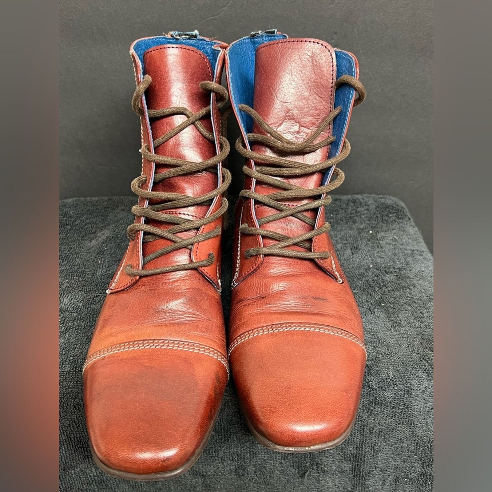 John Fluevog John Fluevog Sal Boots Burgundy Red Cap Toe Men’s HANDMADE Size US 7 / EU 40 - 7 Thumbnail