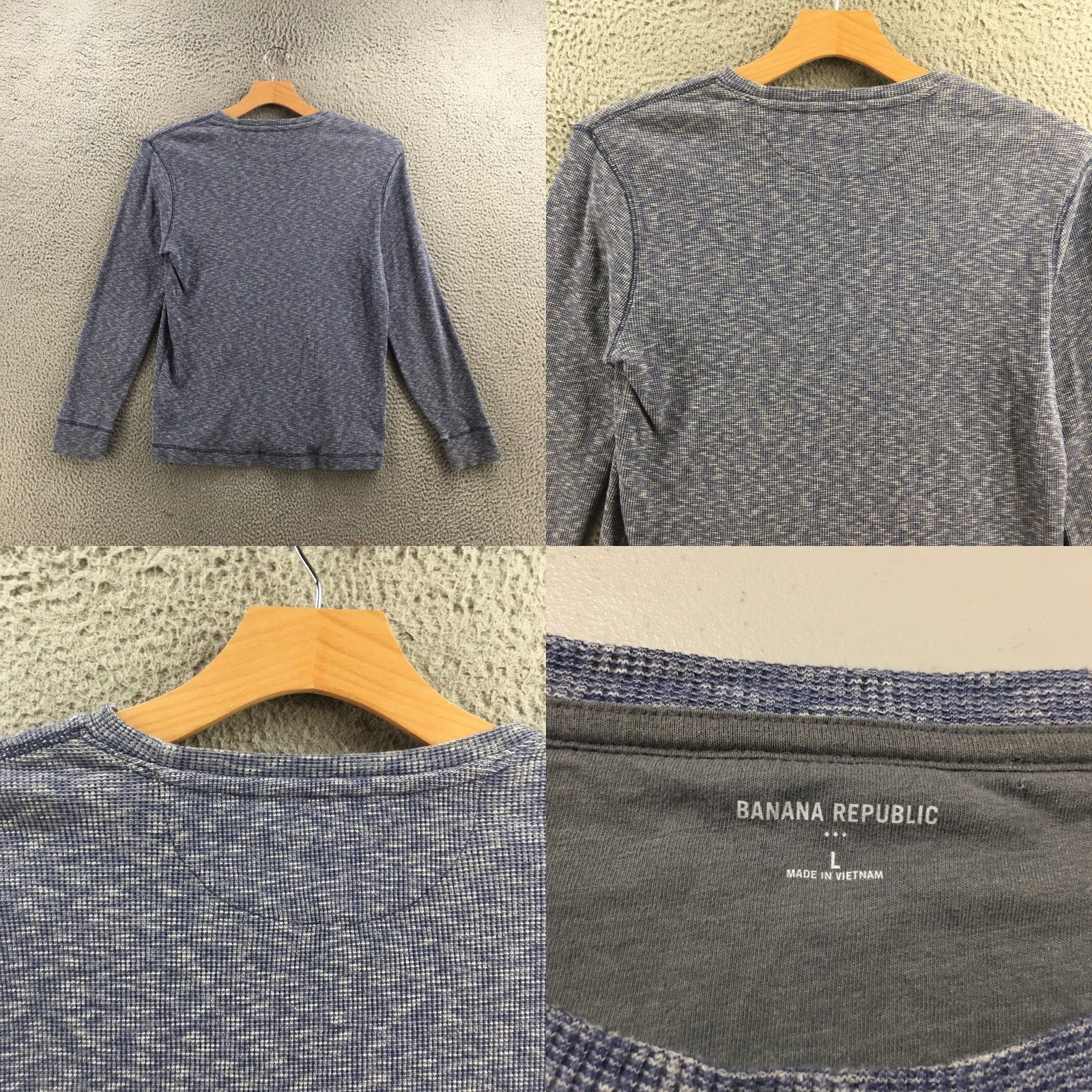 Banana Republic Banana Republic Sweater Mens L Blue Cotton Blend Knit Pullover Crew Long Sleeve Size US L / EU 52-54 / 3 - 8 Thumbnail